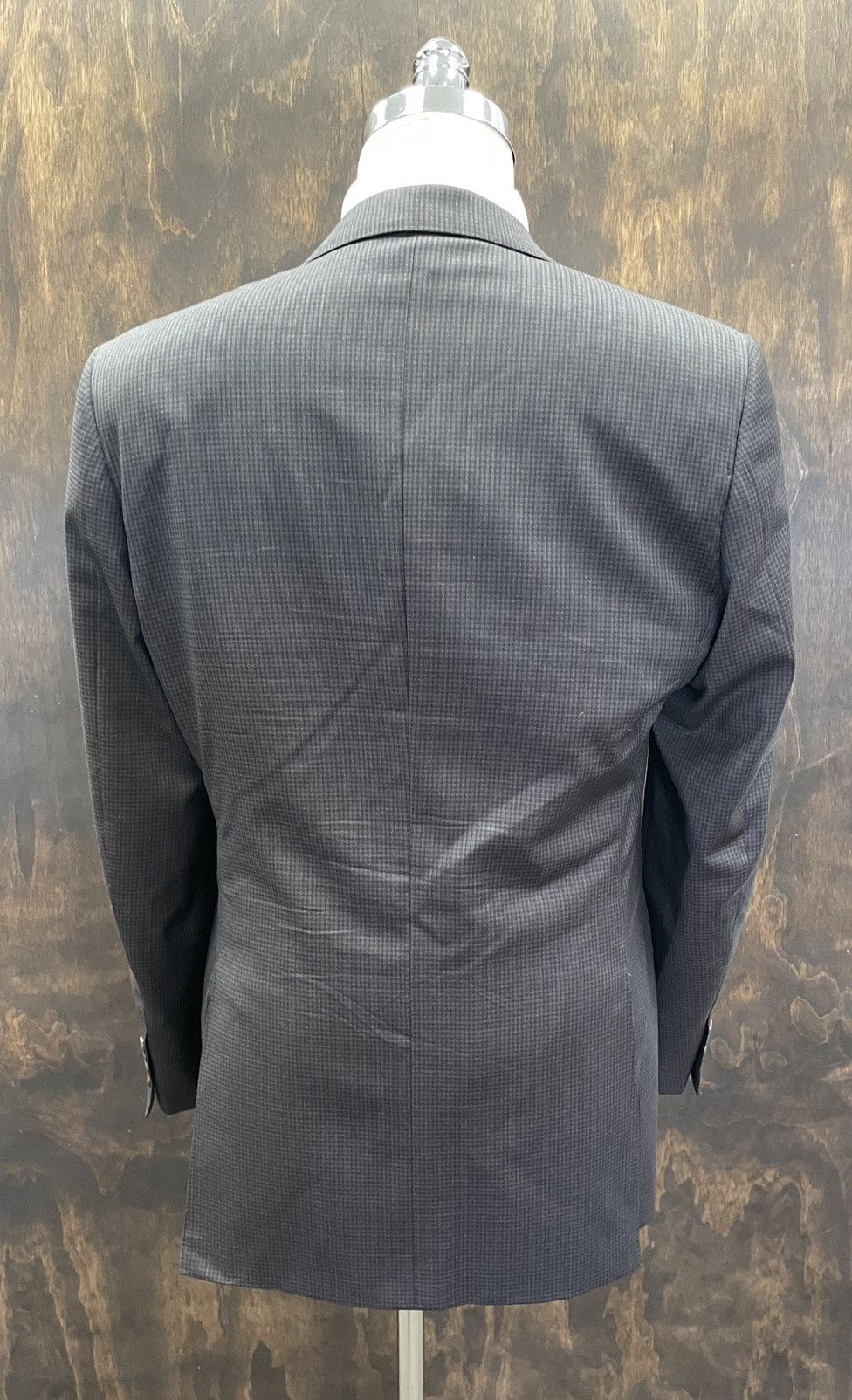Canali Mini Check Wool Suit Size 40L - 5 Thumbnail