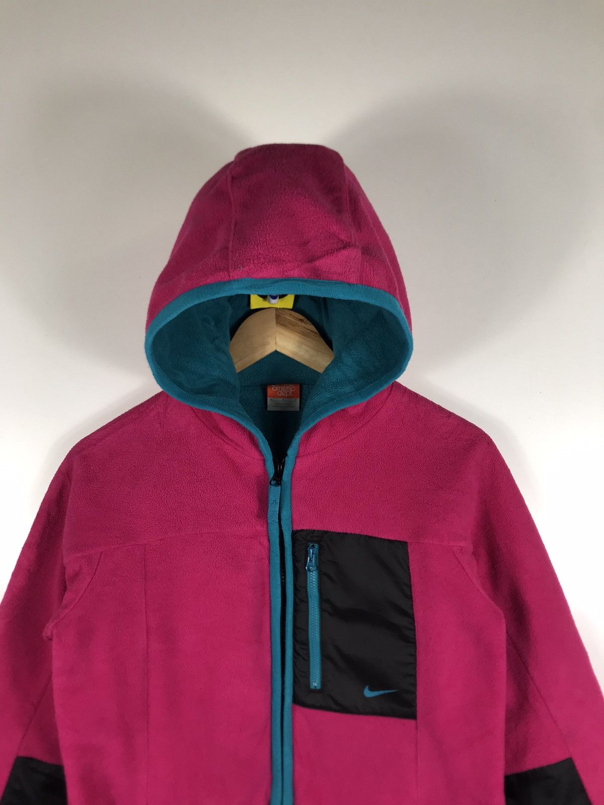 Nike × Vintage ⚡️Vintage Y2K Nike the athletic dept Fleece Hooded Sweater Size M / US 6-8 / IT 42-44 - 4 Thumbnail
