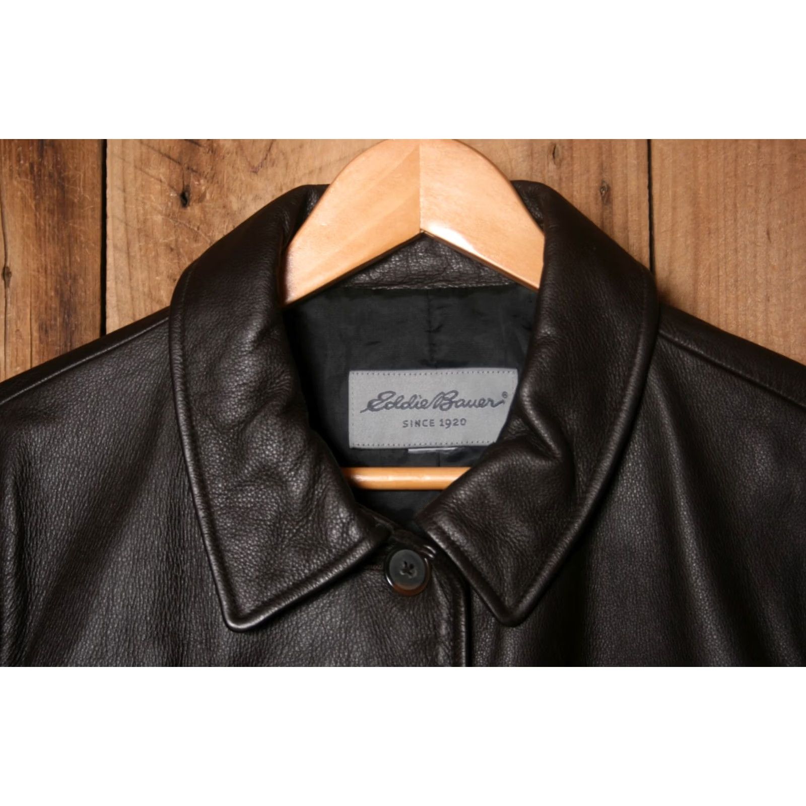 Eddie Bauer EDDIE BAUER Leather Jacket Women's L Brown 4-Button Basic Jacket Size L Vintage? (No Tag) Size L / US 10 / IT 46 - 2 Thumbnail