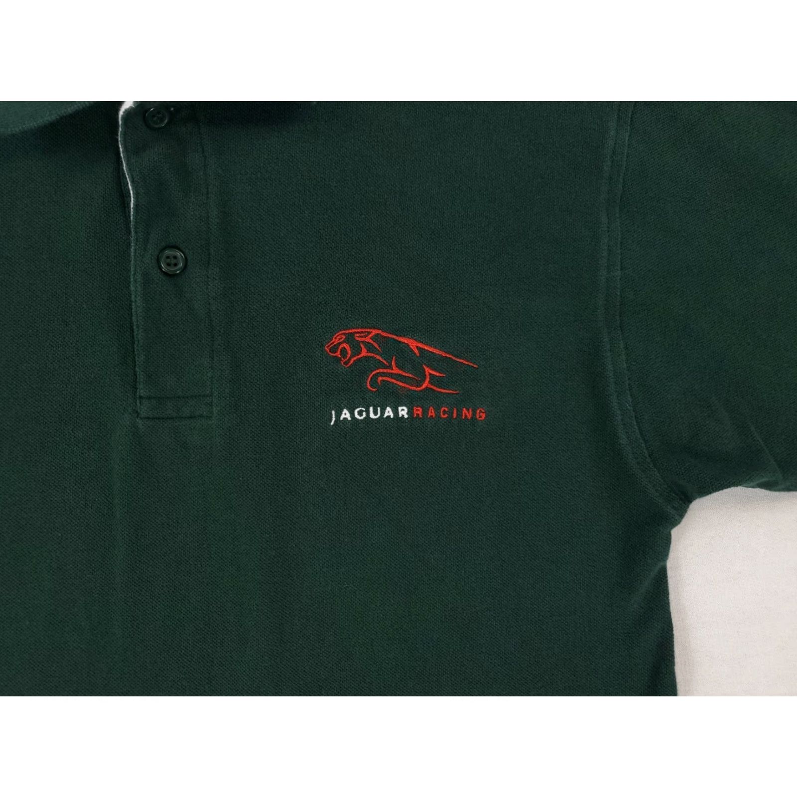 Vintage Jaguar Racing Green Polo Shirt Short Sleeve Embroidered Mens S Size US S / EU 44-46 / 1 - 2 Thumbnail