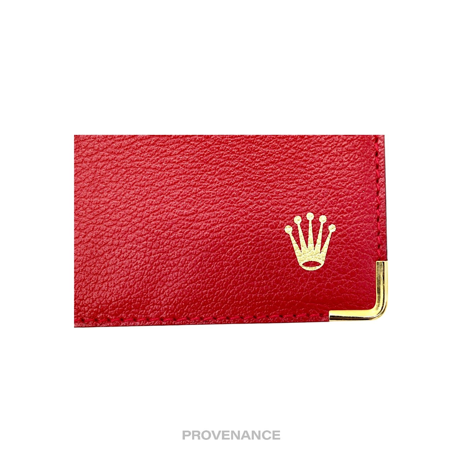 Rolex 🔴 Rolex Card Holder Wallet - Red Leather Size ONE SIZE - 5 Thumbnail