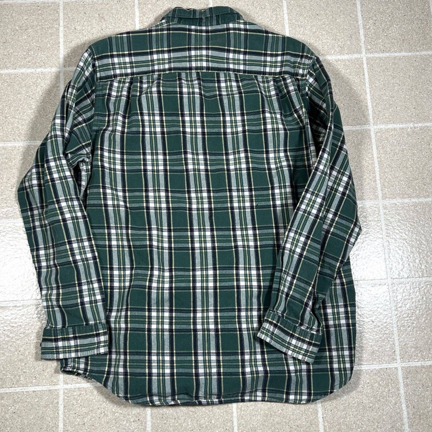 Vintage L.L. Bean Flannel Shirt Green Medium Mens Long Sleeve Button-Up Regular Size M Size US M / EU 48-50 / 2 - 2 Thumbnail