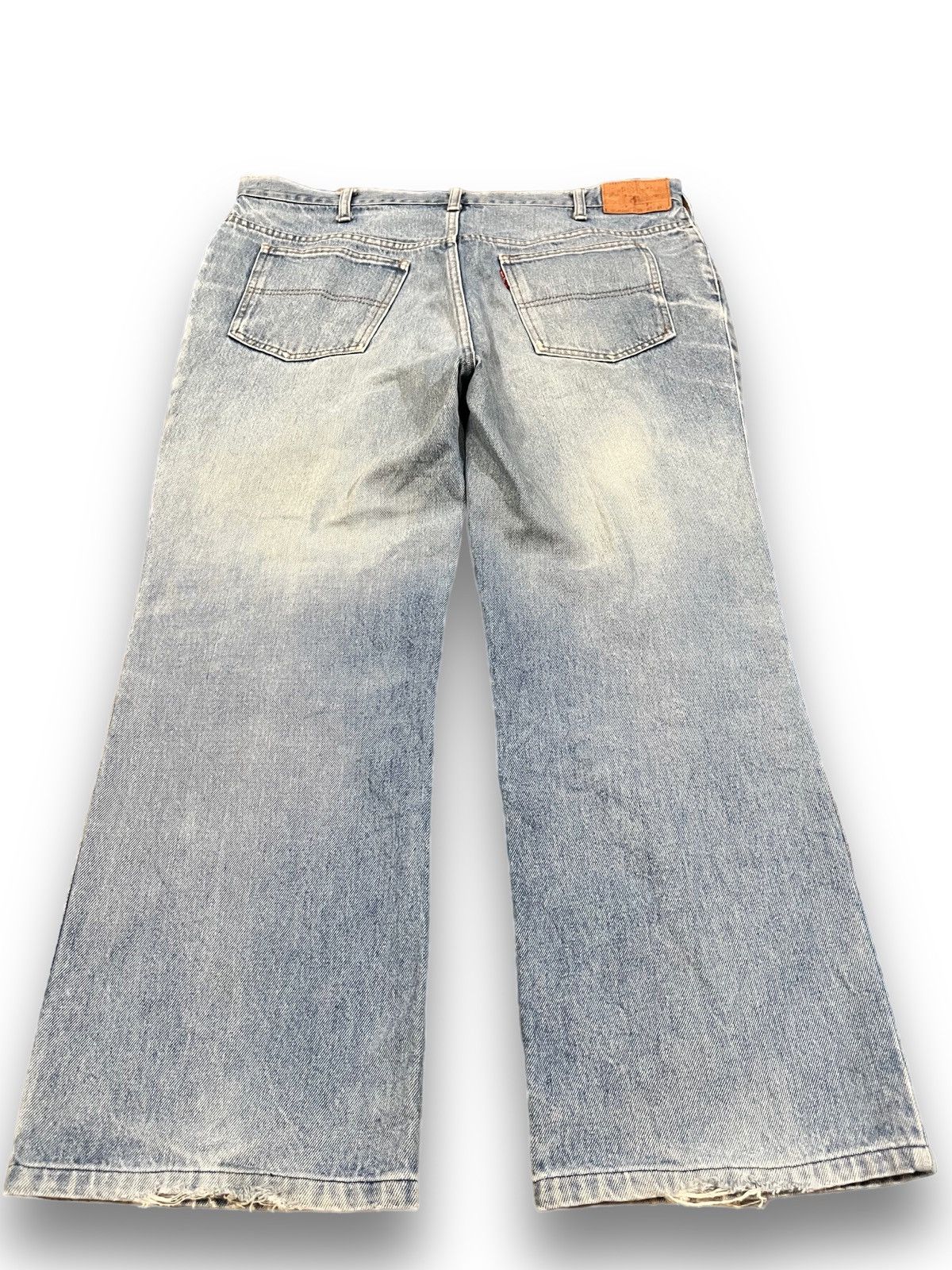 Le Grande Bleu (L.G.B.) Vintage BigStone Baggy Distressed Denim Size US 37 - 4 Thumbnail