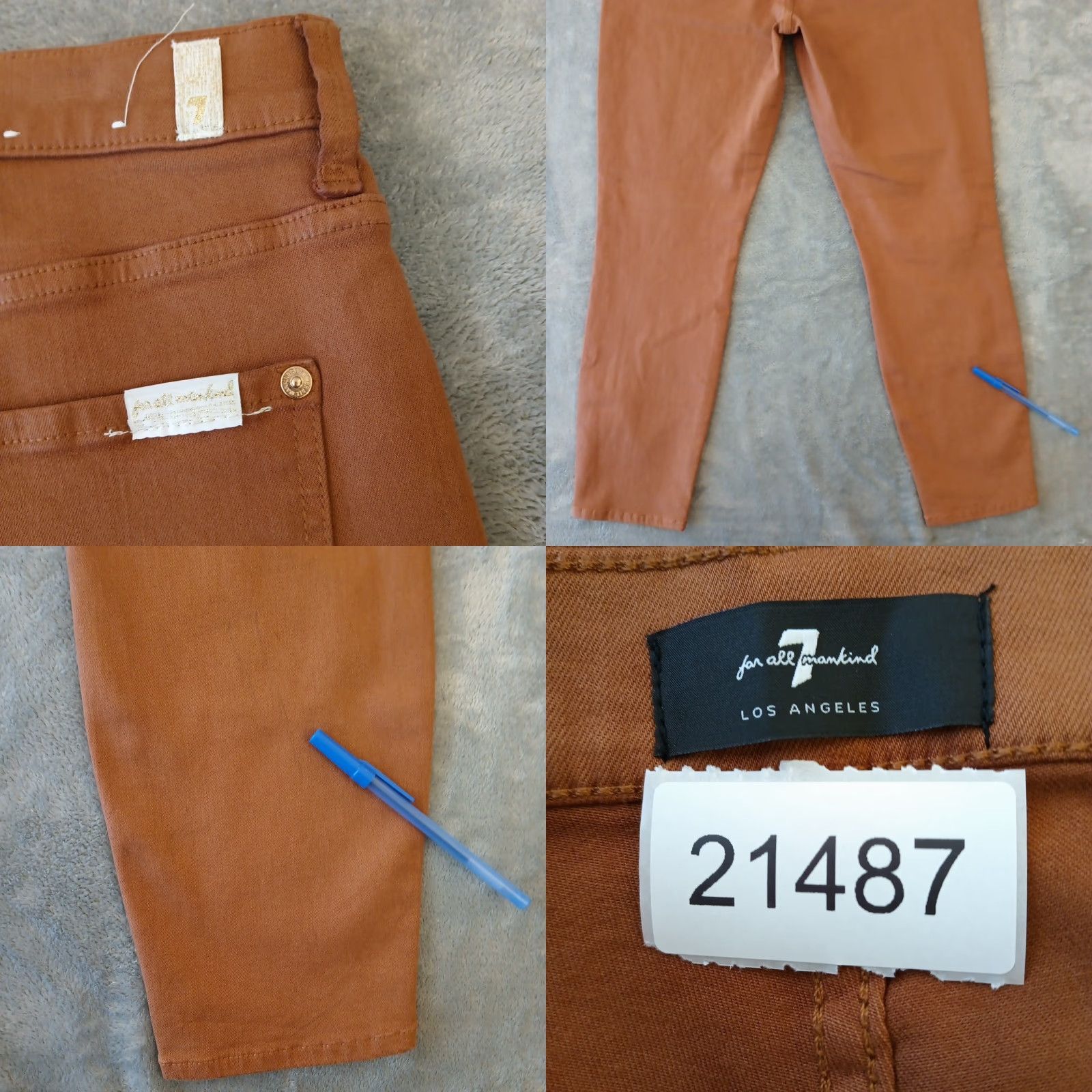 7 For All Mankind 7 For All Mankind Jegging Jeans Womens Size 31 Brown Stretch 31x26 High Rise Boys? Size 24" / US 00 / IT 34 - 8 Thumbnail