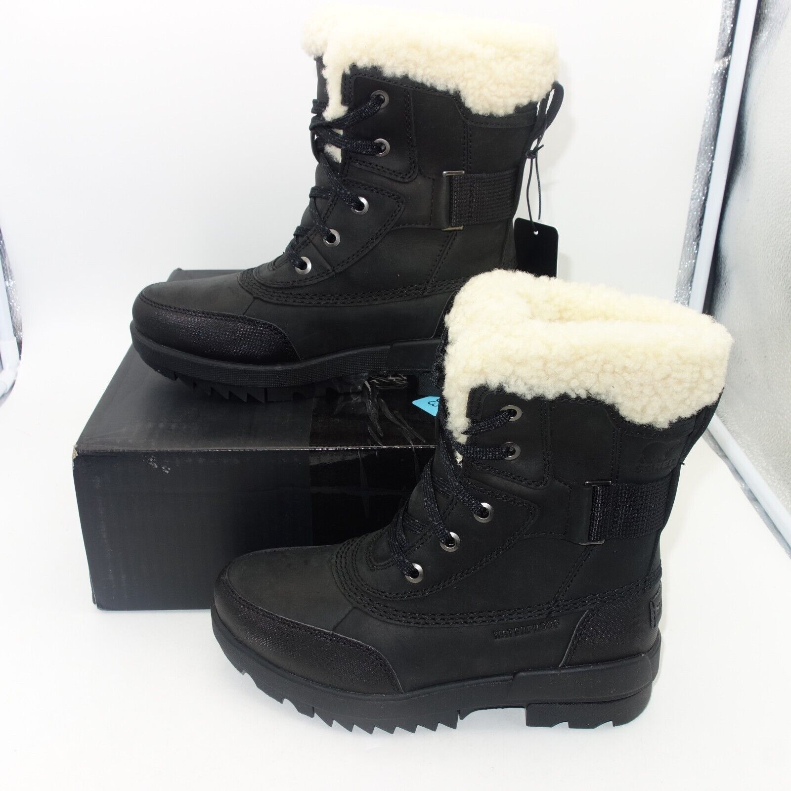 SOREL NEW Sorel Tivoli IV Parc Waterproof Boots Black Sea Salt Size US 6 / IT 36 - 2 Thumbnail