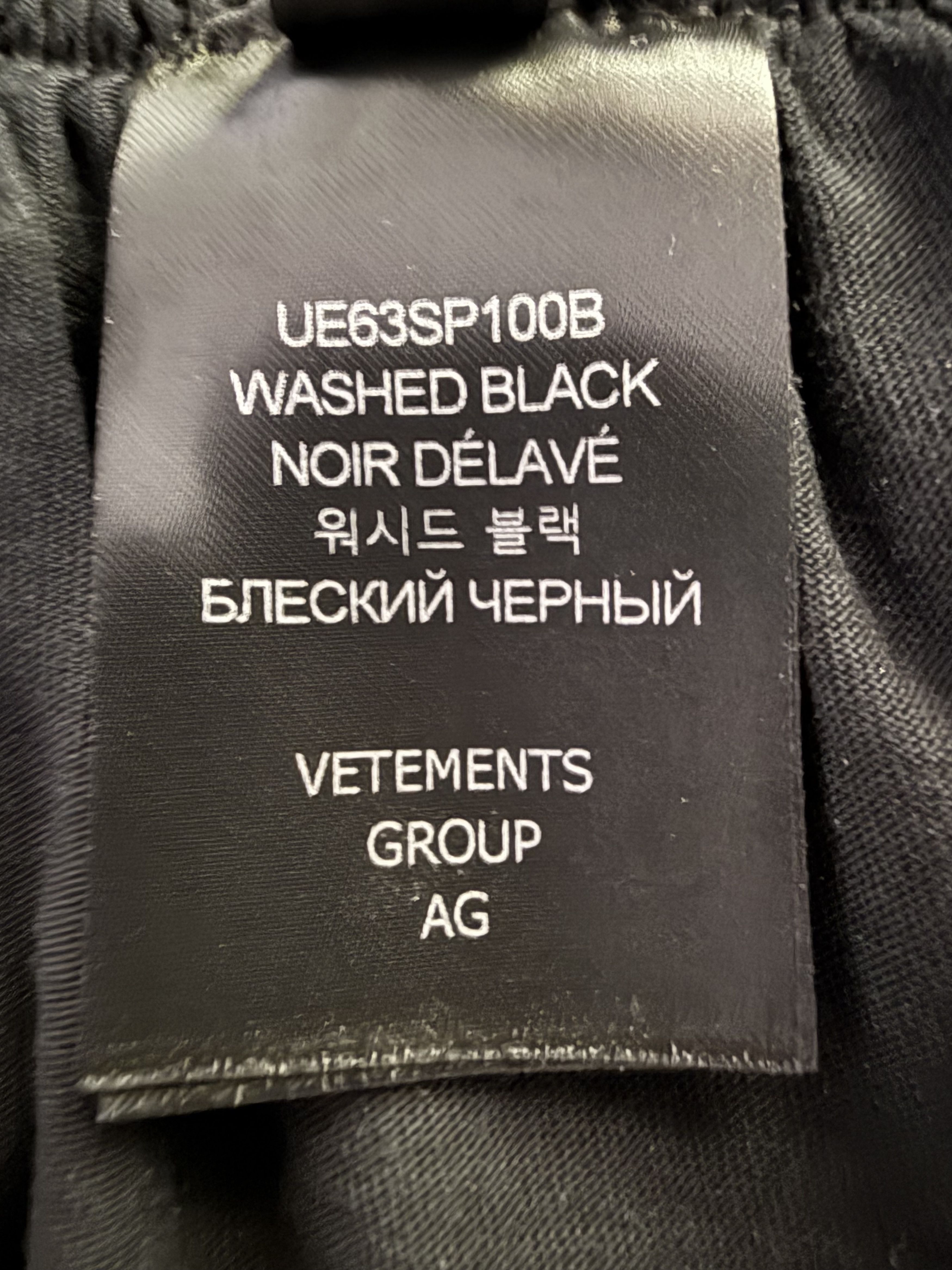 Vetements Vestments Men’s Baggy Pants In Black Délavé Size US 30 / EU 46 - 10 Thumbnail