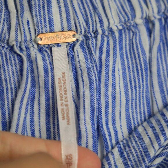 Free People Free People Hello There Beautiful Blue White Stripe Top Size XS / US 0-2 / IT 36-38 - 6 Thumbnail