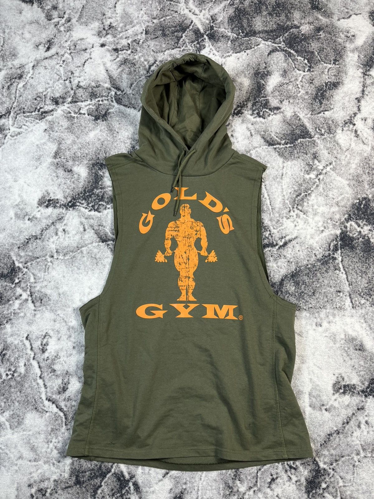 Vintage Gold’s Gym Sleeveless Hoodie – Muscle Fit Size US L / EU 52-54 / 3 - 1 Thumbnail
