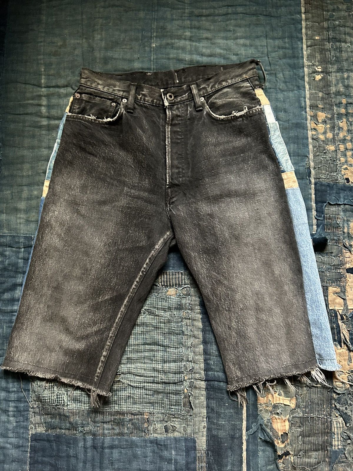 Kapital × Kapital Kountry Kapital Kountry Denim Thunderbird short pants Size US 32 / EU 48 - 2 Thumbnail