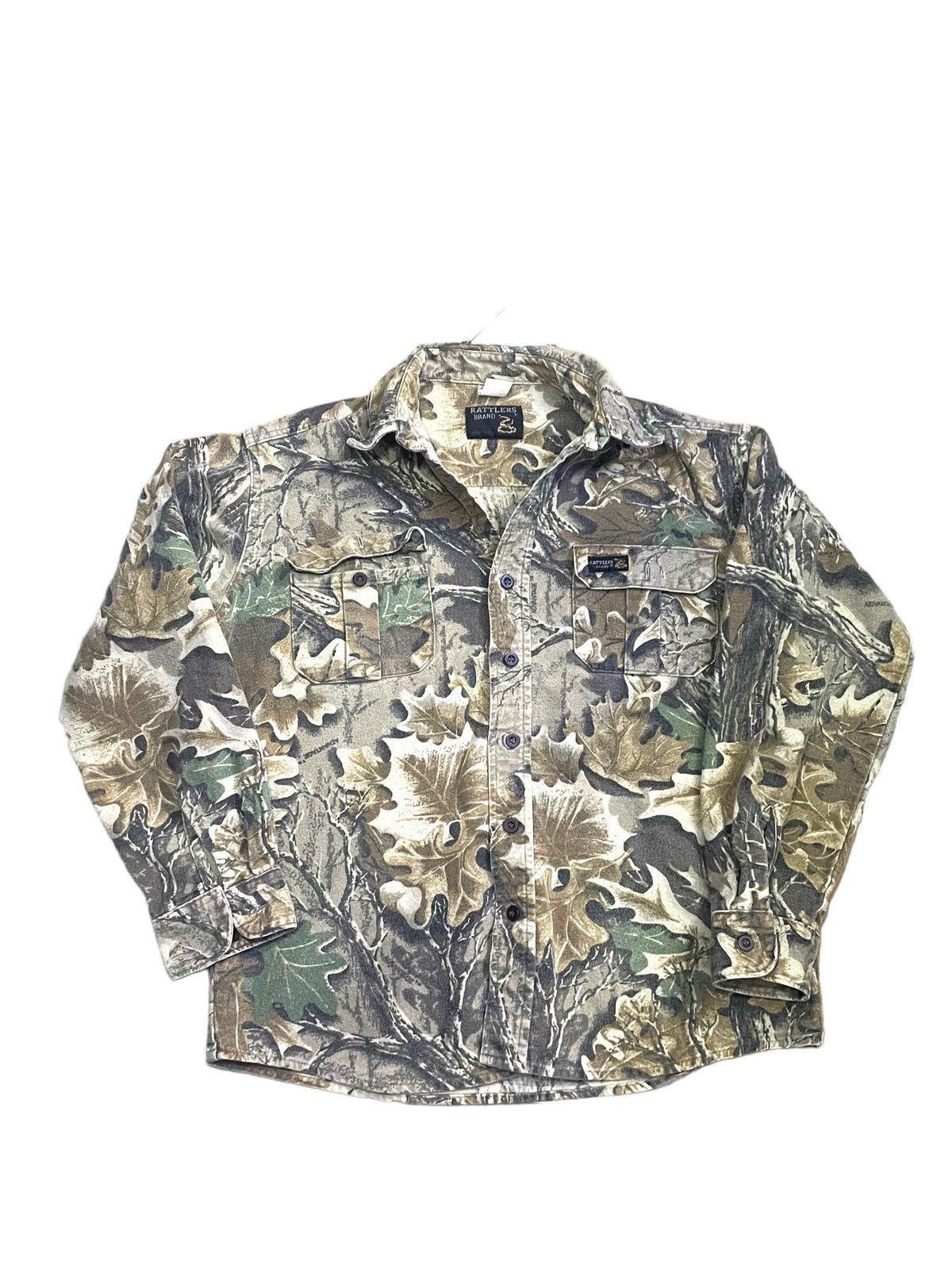 Vintage Men's Vintage Rattlers Realtree Camo Chamois Button Up