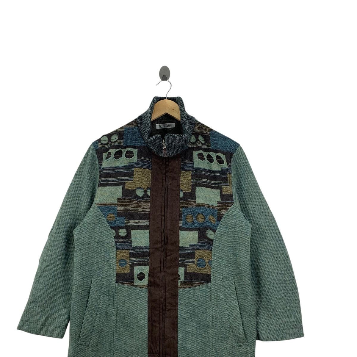 Vintage Vintage ROTARY GROUP Patchwork Boro Herringbone Jacket Heavy Size M / US 6-8 / IT 42-44 - 2 Thumbnail