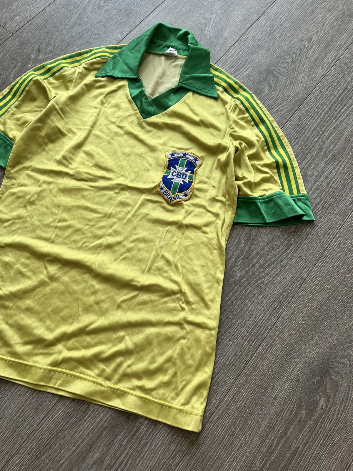 Adidas Rare Vintage Adidas Brasil Jersey 80s Soccer Size US S / EU 44-46 / 1 - 2 Thumbnail