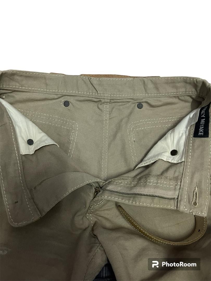 Issey Miyake Issey Miyake Early 2000 A/W Leather Trim Pants with Belt Size US 34 / EU 50 - 20 Thumbnail