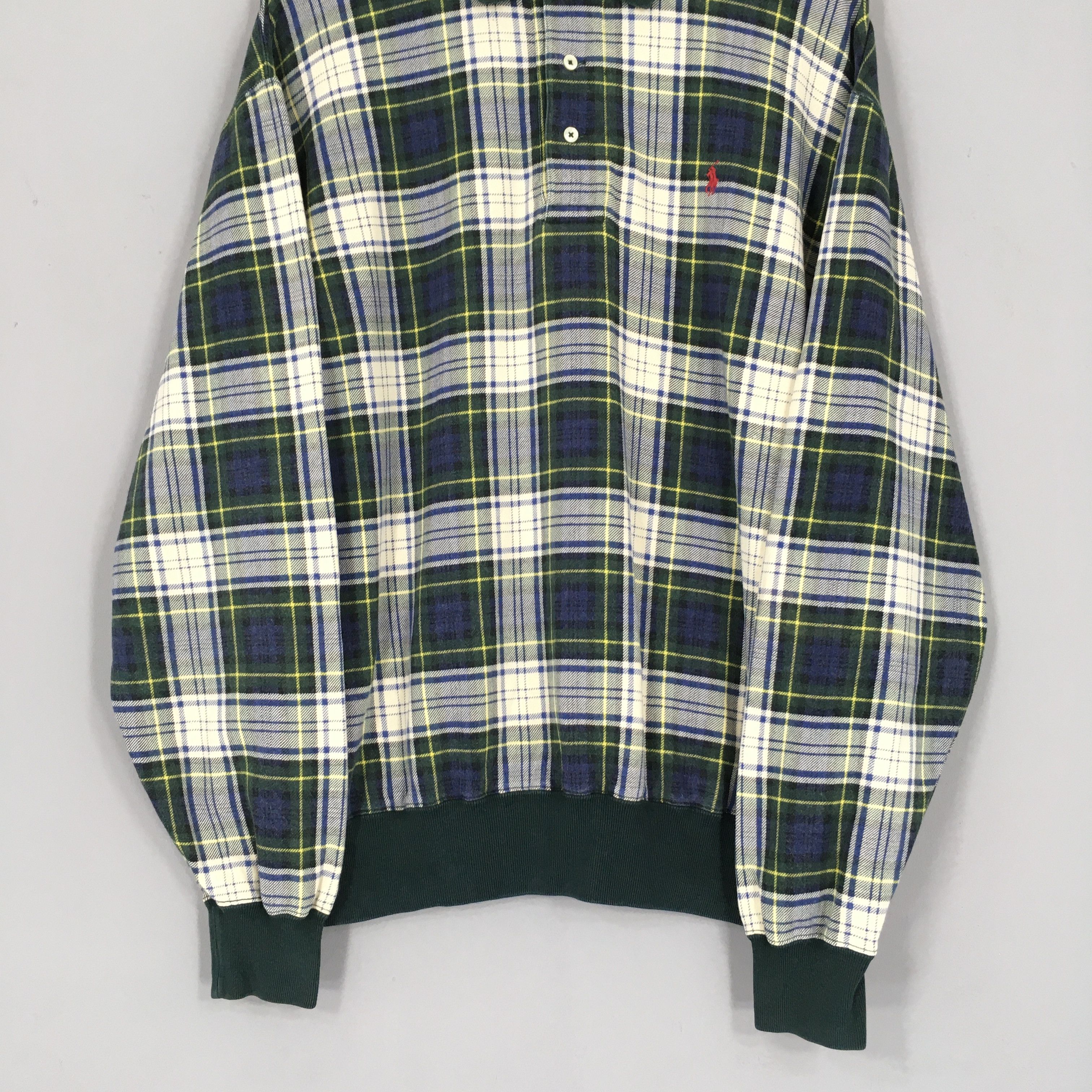 Polo Ralph Lauren × Ralph Lauren × Vintage Vintage 90s Polo Ralph Lauren Checkered Polo T Shirt Medium Size US M / EU 48-50 / 2 - 3 Thumbnail