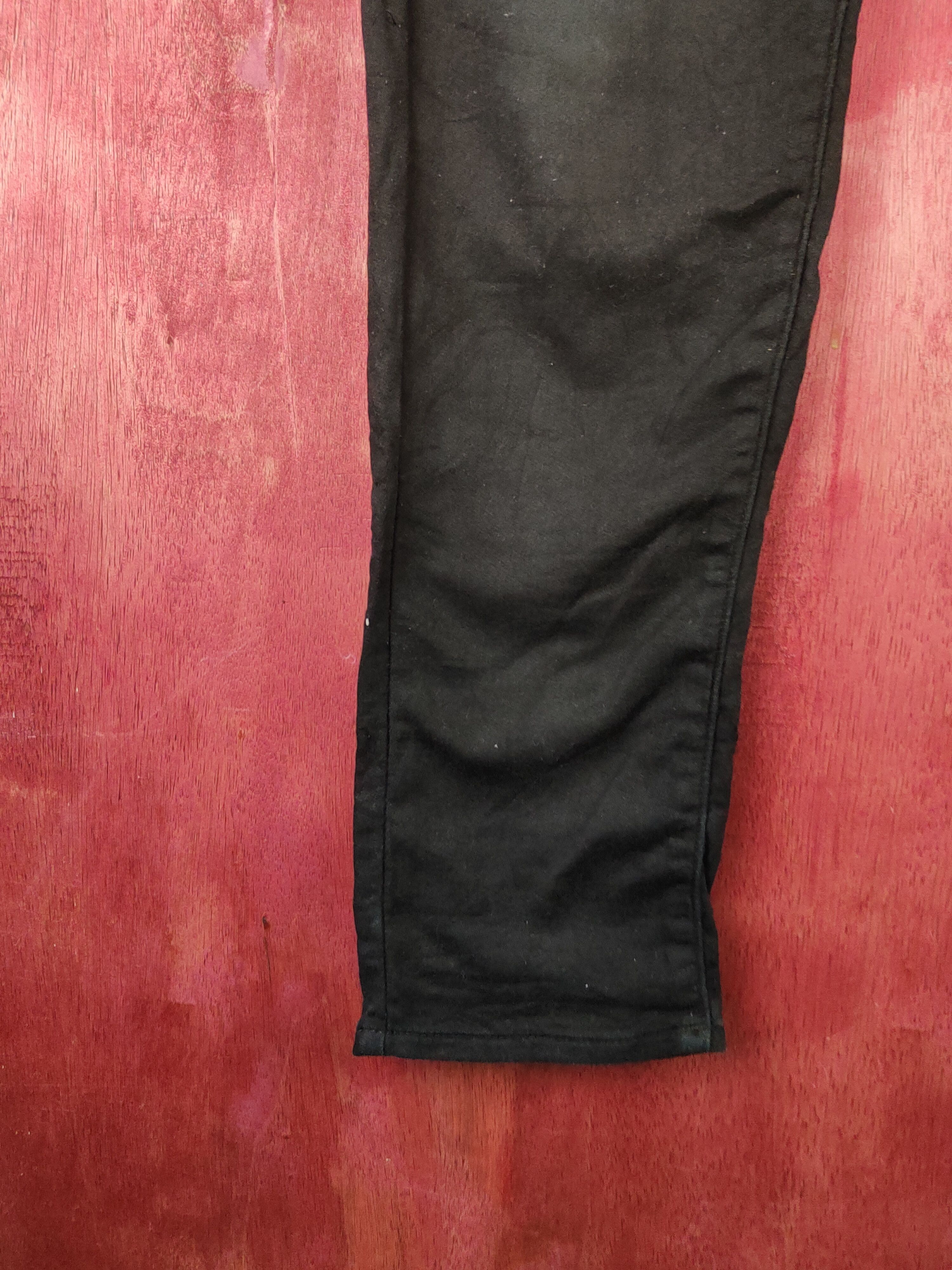 Japanese Brand Uniqlo Black ripped distressed Casual Pants #S2273 Size US 34 / EU 50 - 4 Thumbnail