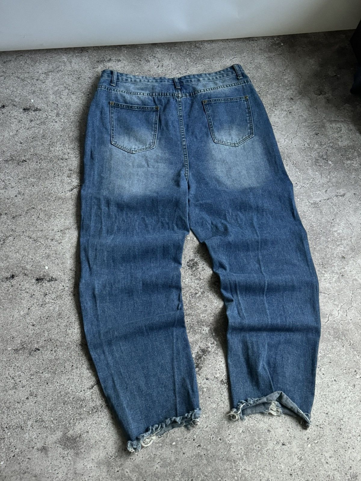 Vintage Vintage Baggy Y2K distressed trash denim jeans pants Size US 32 / EU 48 - 10 Thumbnail
