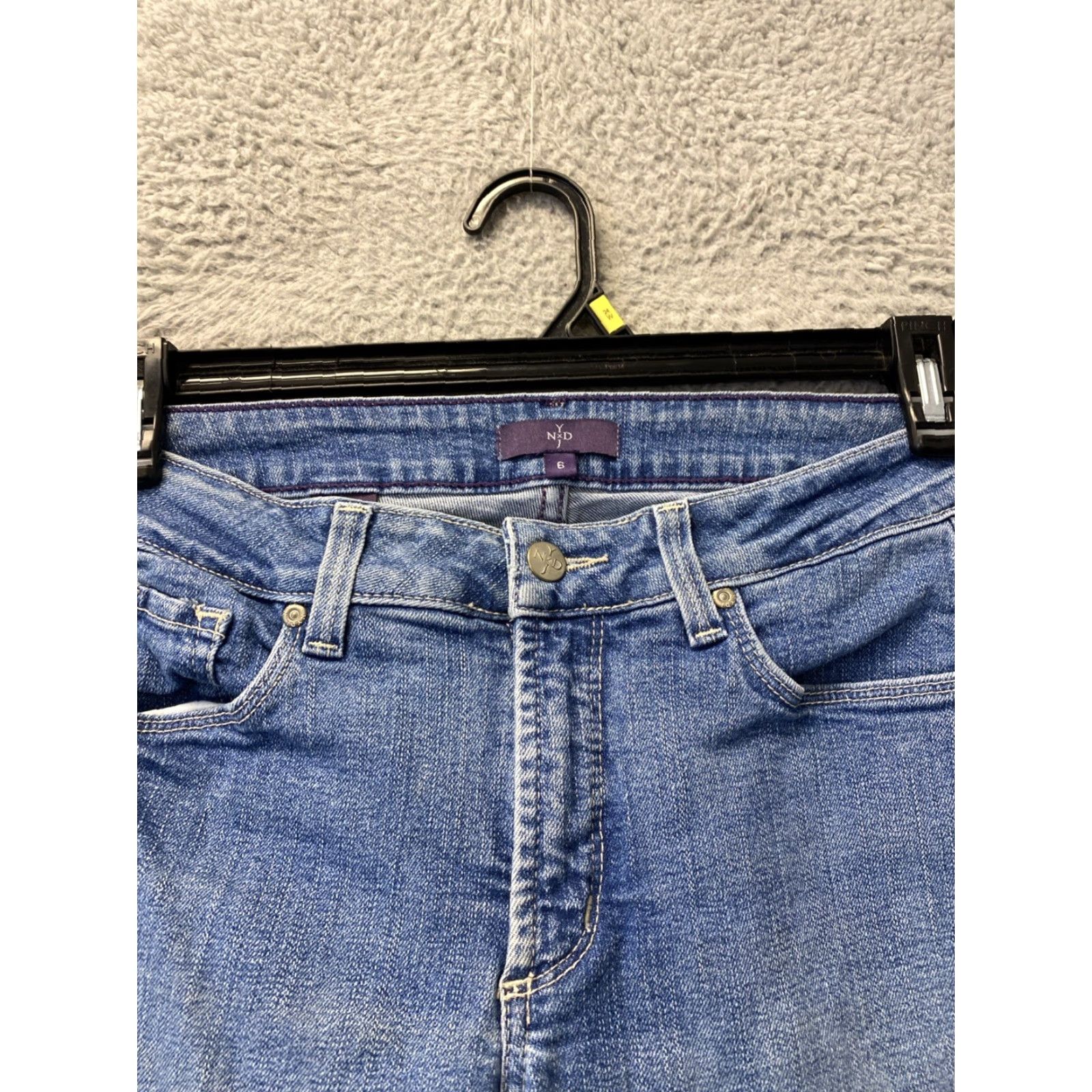 NYDJ NYDJ Jeans Women 6 Straight Denim 5-Pocket Slimming Mid Rise Blue Vintage City 29in Inseam Womens Regular Fit Size 28" / US 6 / IT 42 - 2 Thumbnail