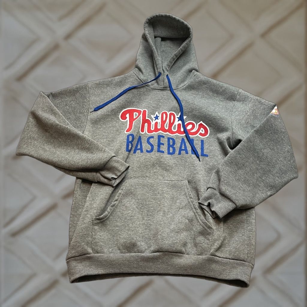 Logo 7 VINTAGE Phillies Hoodie Sweatshirt Unbranded Hoodie Mens Small Gray Pullover Pockets Logo Baseball Size US S / EU 44-46 / 1 - 1 Thumbnail