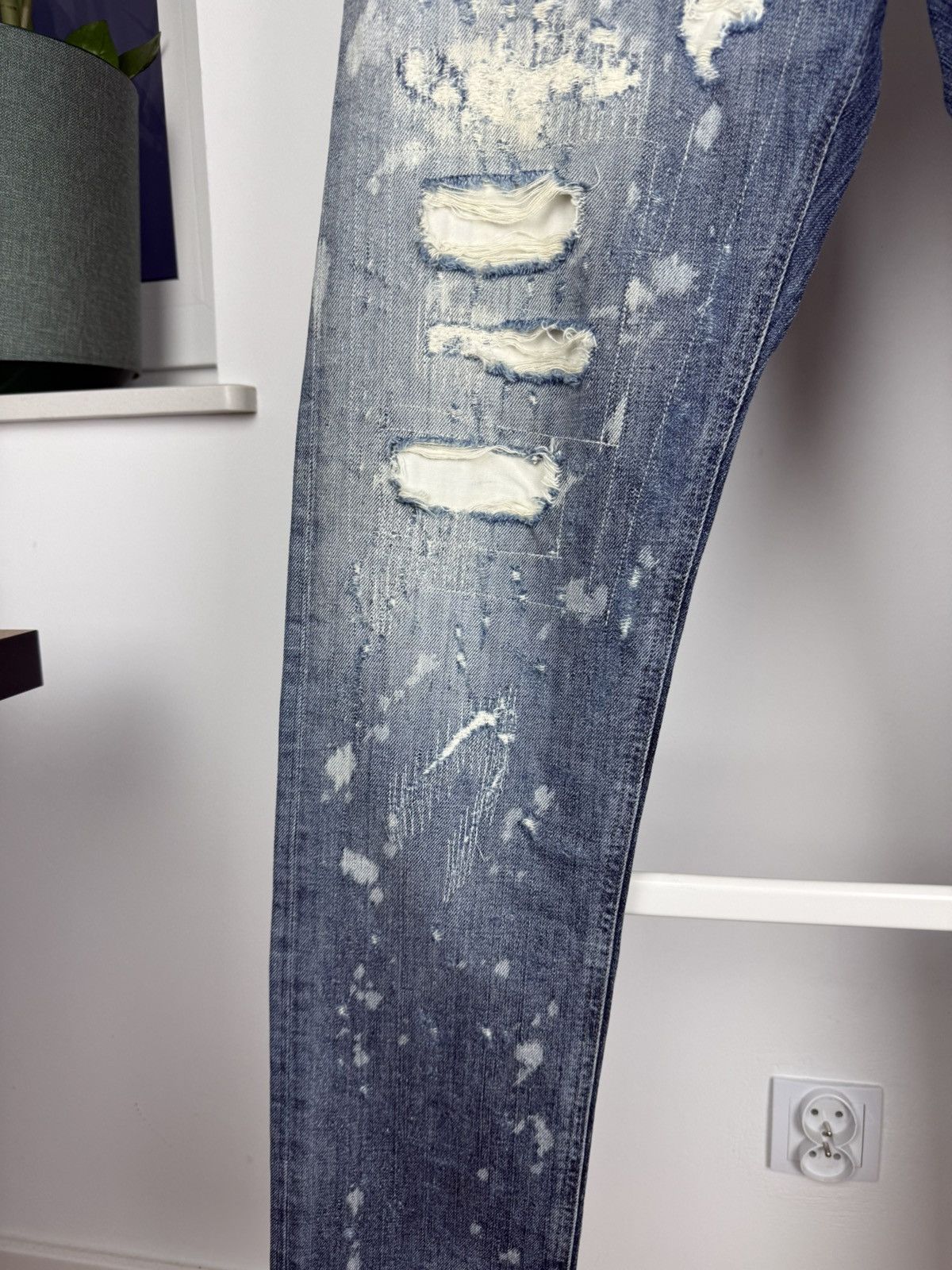 Beauty Beast × Dolce & Gabbana × Hysteric Glamour Rare D&G Distressed Paint Splatter Jeans Size US 31 - 4 Thumbnail