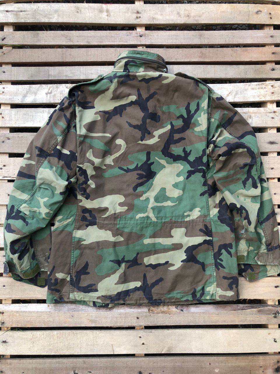Vintage Vintage 80s Military Woodland Camo Parka Jacket Size US L / EU 52-54 / 3 - 2 Thumbnail
