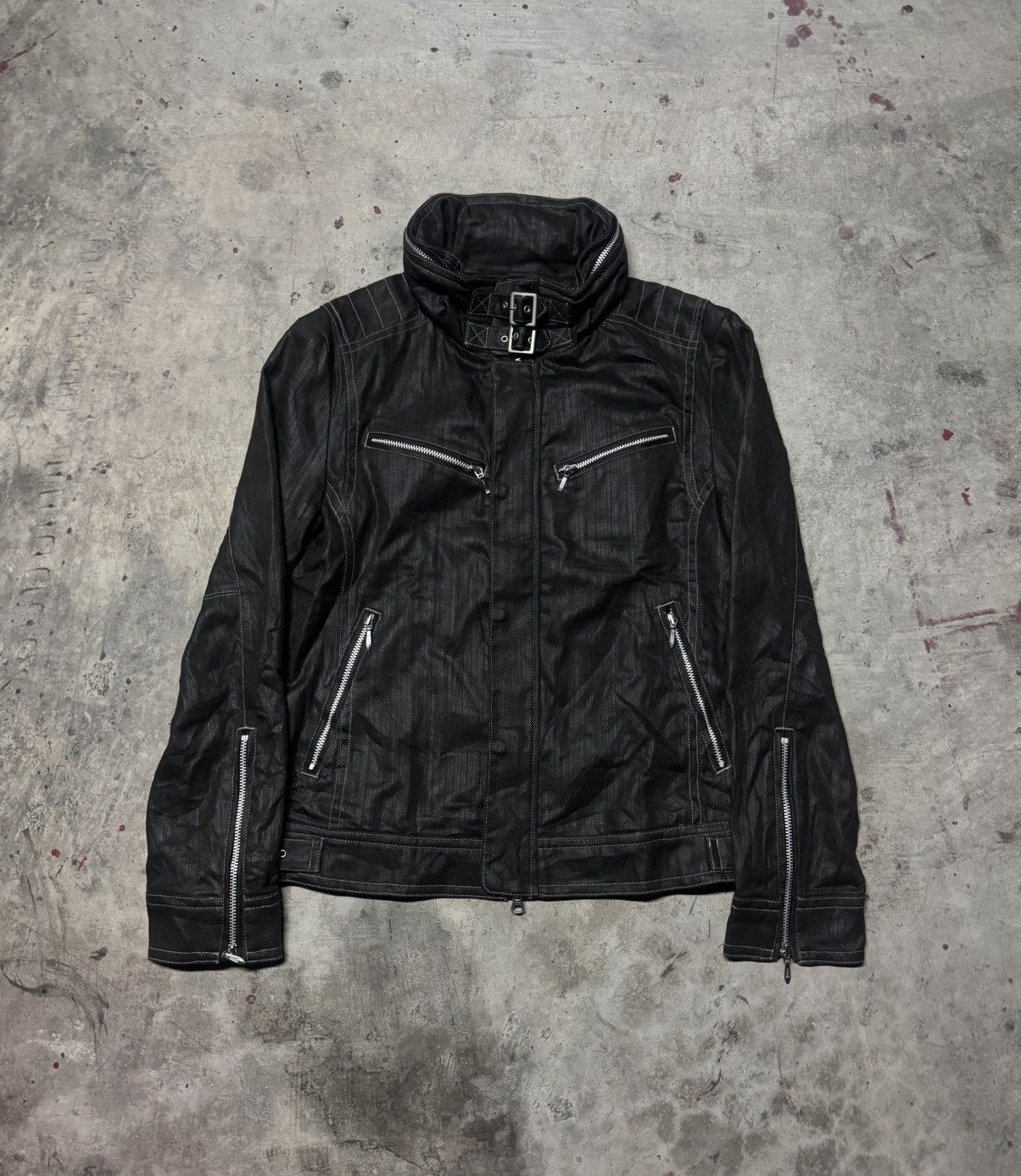 Tornado Mart Tornado Mart Waxed Coated Multi-Zip Rider Jacket | Grailed