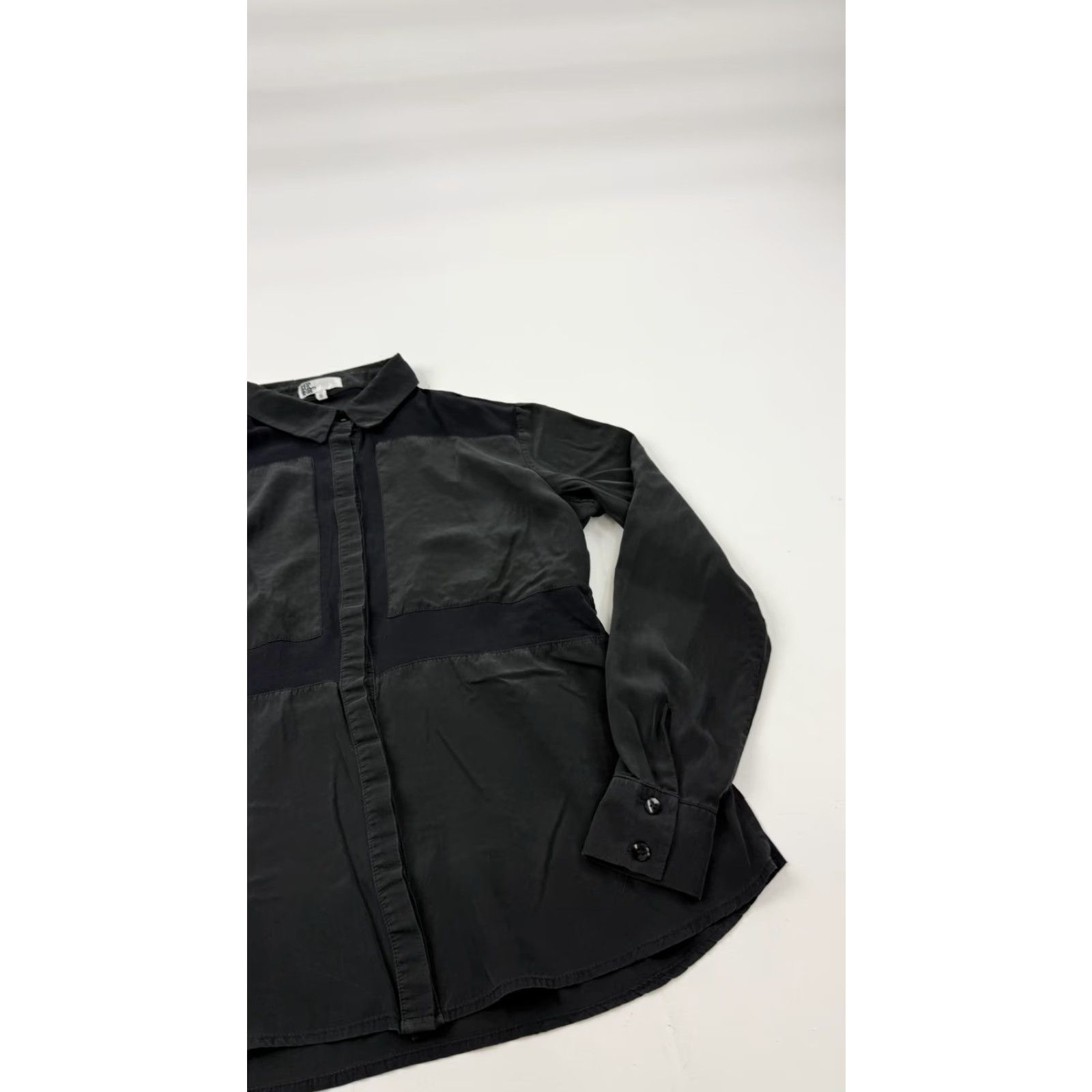 Vintage Super Fine Seventy Seven Shirt Womens Black Large Button Front Long Sleeve Top Size L / US 10 / IT 46 - 3 Thumbnail