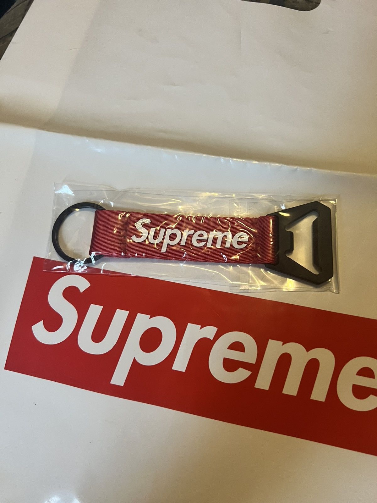 Supreme Bottle Opener Webbing Keychain Red Men's - FW21 - US