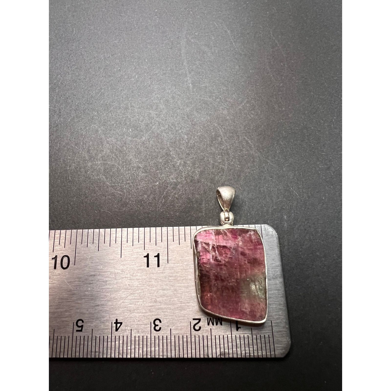 Other NEW Pink/ bi colored half rough tourmaline pendant in 925 Size ONE SIZE - 7 Thumbnail