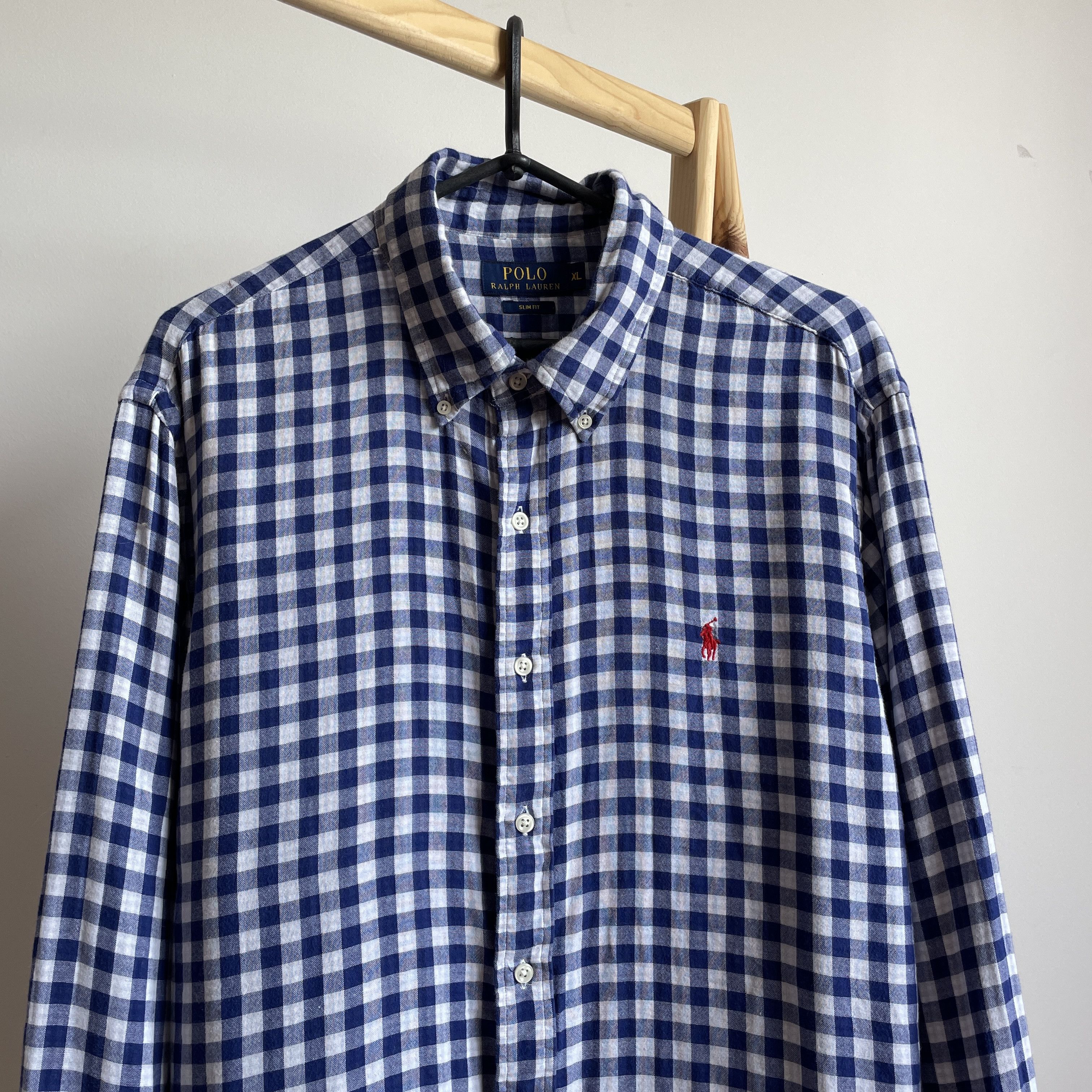 Polo Ralph Lauren Polo Ralph Lauren Double Faced Check Muslin Slim Fit Shirt Size US XL / EU 56 / 4 - 3 Thumbnail