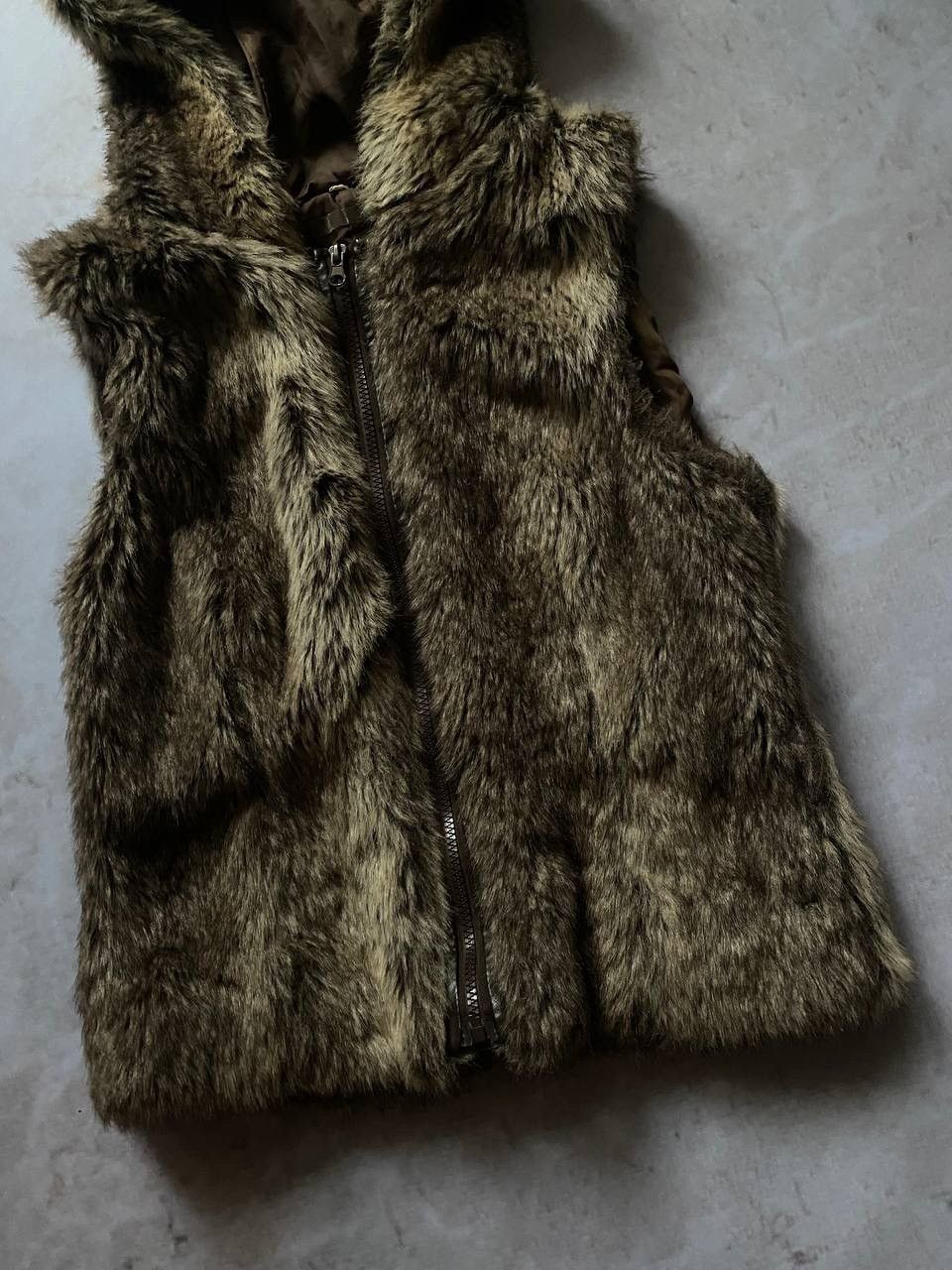 Beauty Beast × Vintage Vintage Avant Garde Faux Fur Vest Hooded Y2K Japanese style Size M / US 6-8 / IT 42-44 - 2 Thumbnail