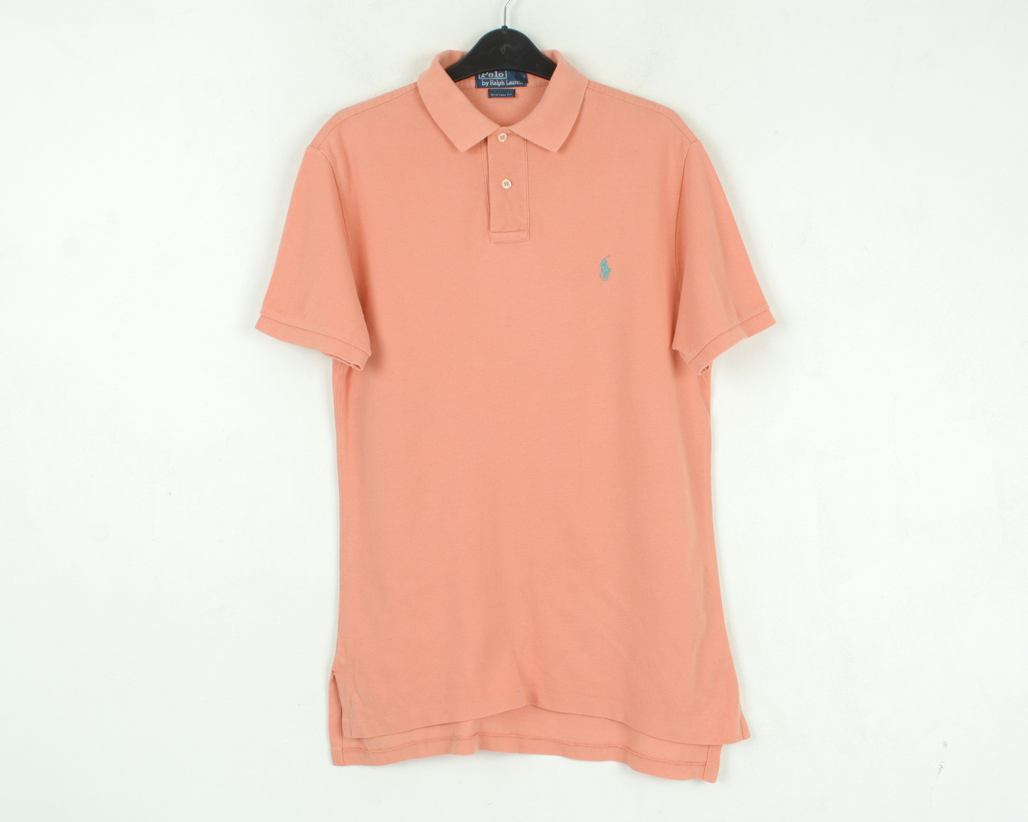 Polo Ralph Lauren Men M Custom Fit Shirt Orange Peach Short Sleeved Casual Top Size US M / EU 48-50 / 2 - 1 Thumbnail