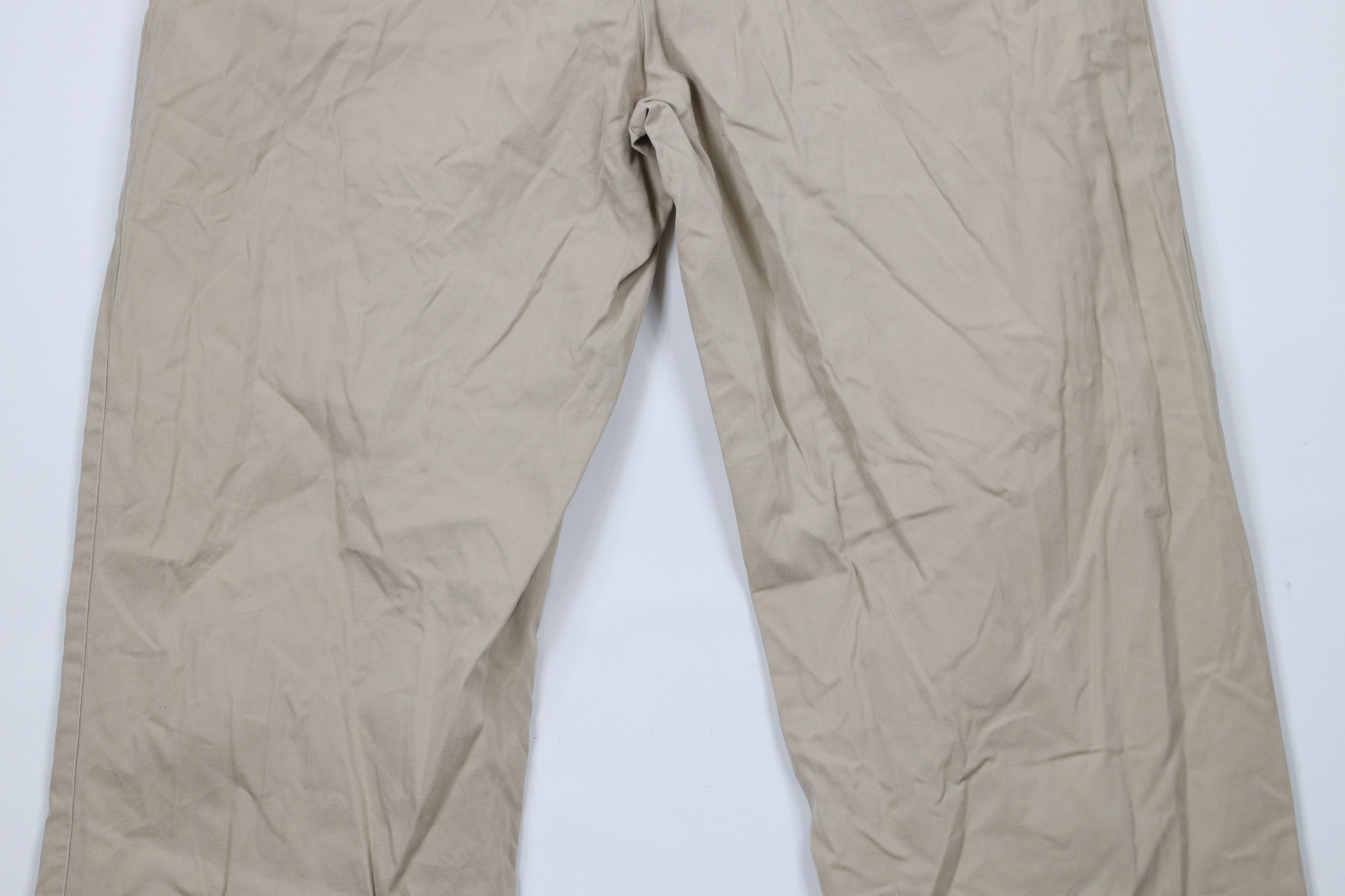 Ralph Lauren × Vintage Vintage 90s Ralph Lauren Wide Leg Chino Pants Cotton Beige Size US 33 - 9 Thumbnail