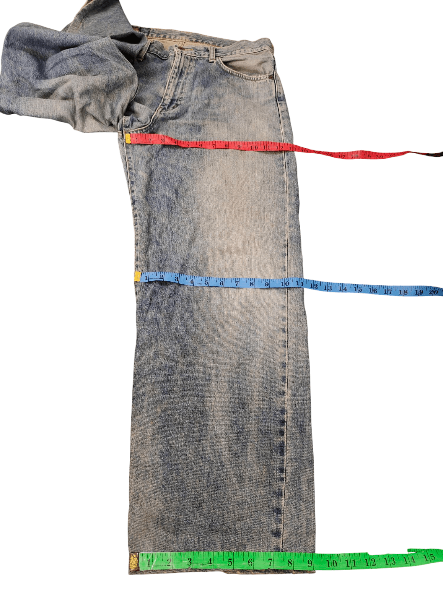 Edwin Baggy Jeans Edwin Japan Distress Faded Denim Wide Leg Jnco Size US 31 - 17 Thumbnail