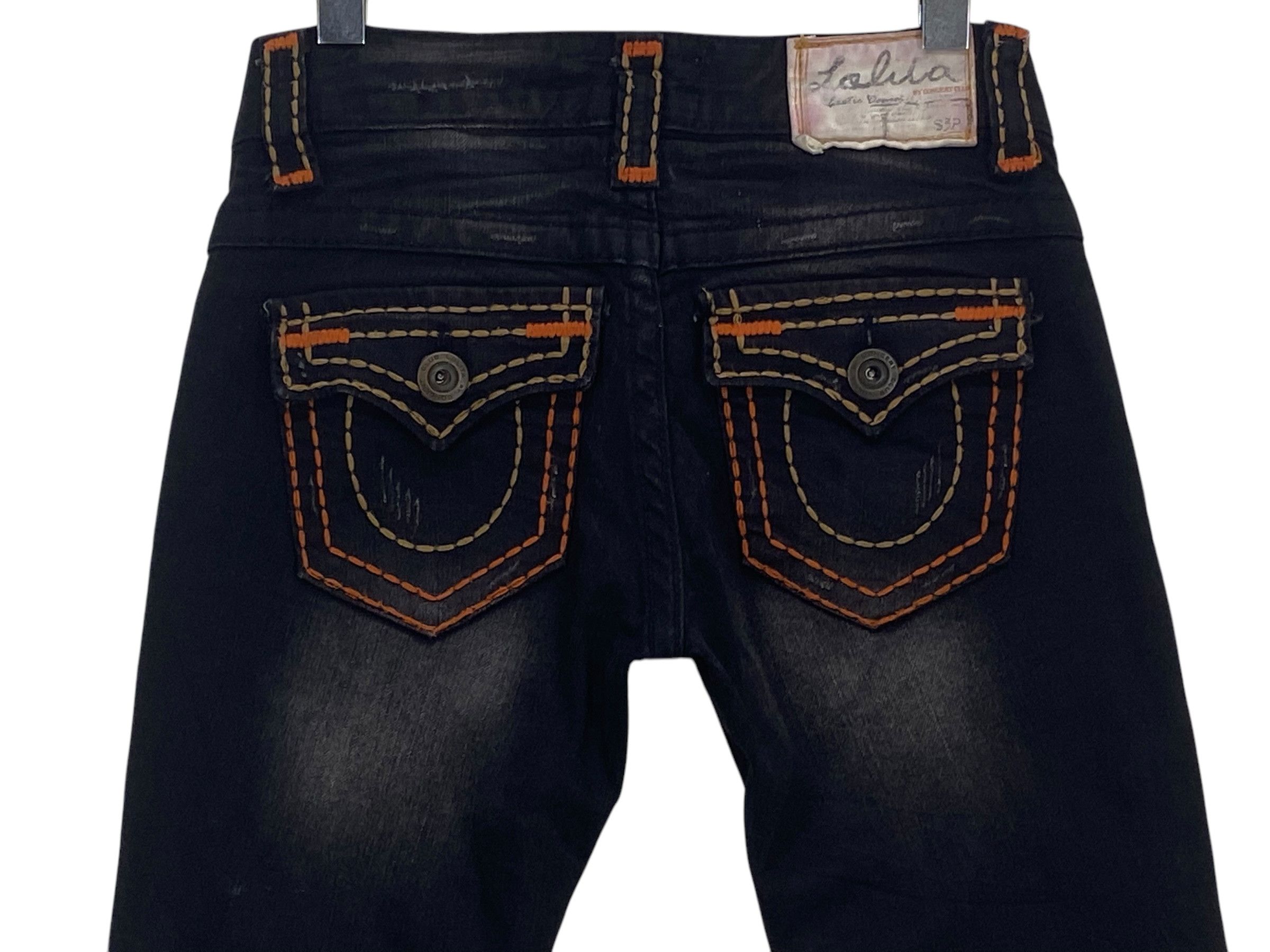 Japanese Brand Lolita Bootcut Denim Flare Jeans Japanese Embellish Jeans Size 25" / US 0 / IT 36 - 6 Thumbnail