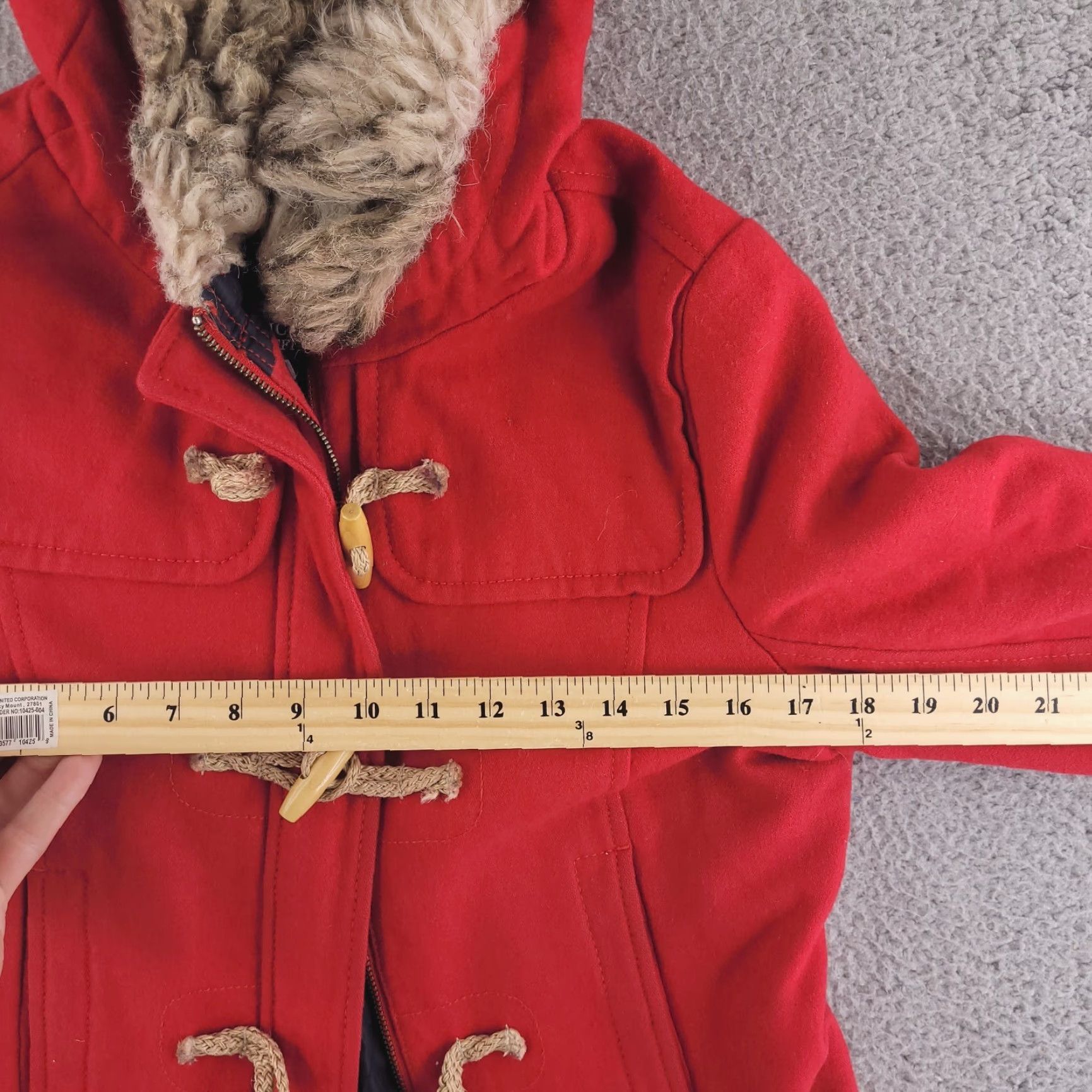 American Eagle Outfitters VINTAGE American Eagle Coat Womens Medium Red Wool Overcoat Long Quilted Size M / US 6-8 / IT 42-44 - 7 Thumbnail