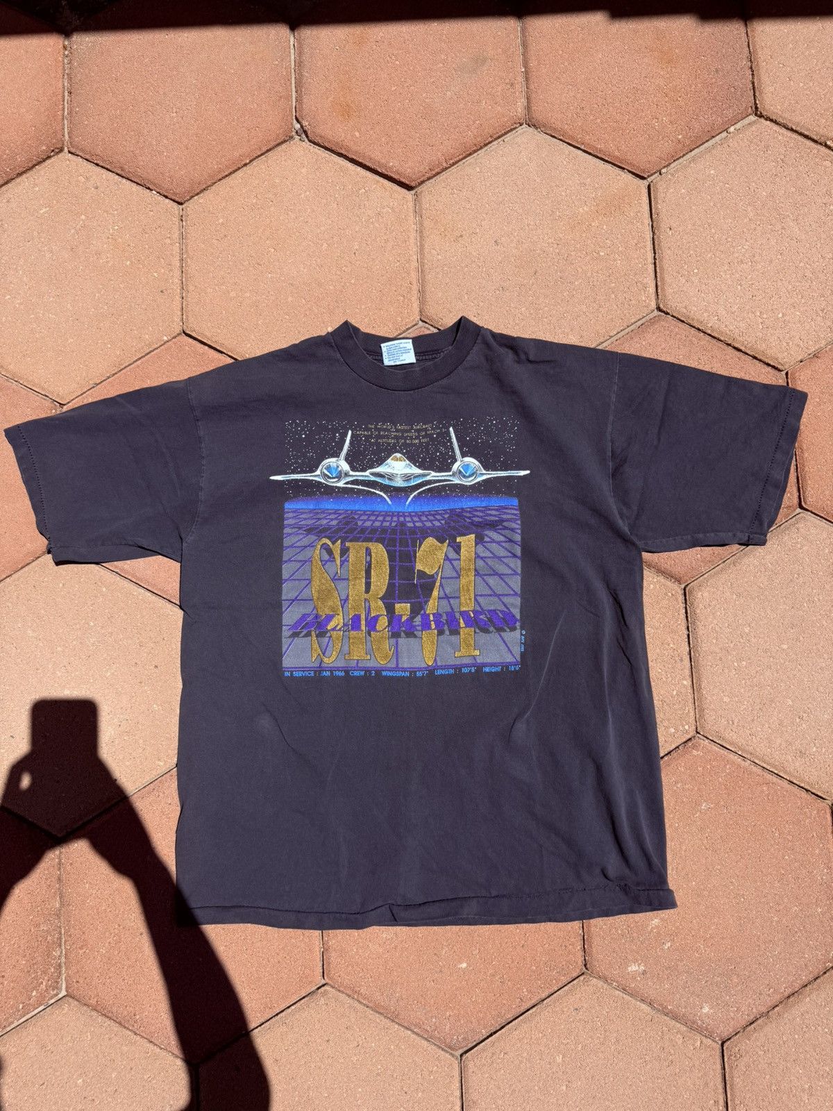 Vintage Vintage 90’s Air Force SR-71 Blackbird Tee Size US XL / EU 56 / 4 - 1 Thumbnail