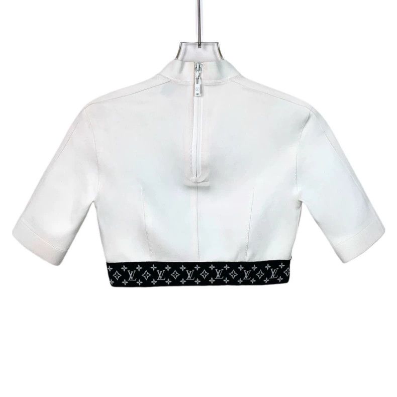 Louis Vuitton Louis Vuitton White logo presbyopic turtleneck short-sleev Size XS / US 0-2 / IT 36-38 - 2 Thumbnail