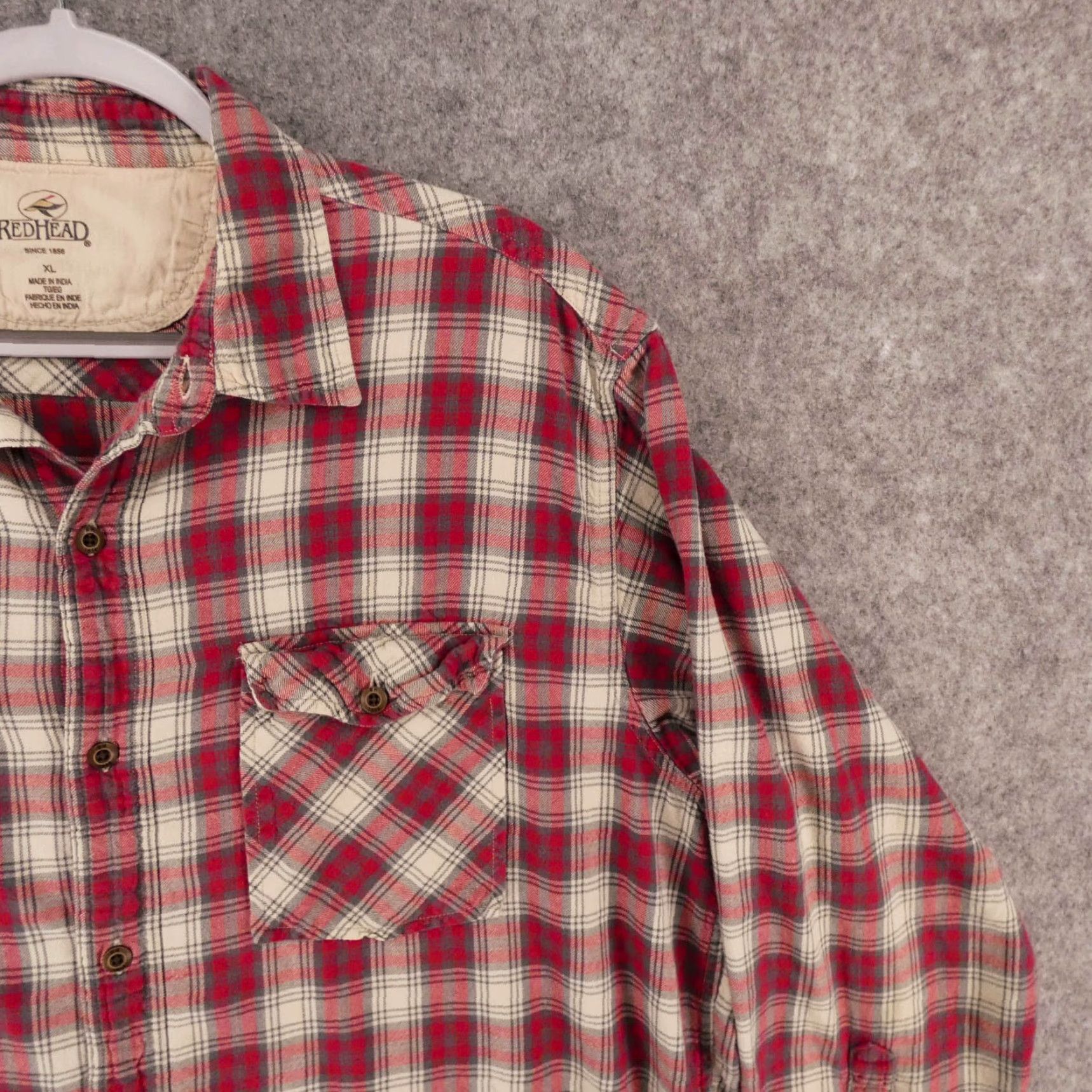Vintage RedHead Shirt Mens XL Long Sleeve Button-Up Red Plaid Size US XL / EU 56 / 4 - 6 Thumbnail