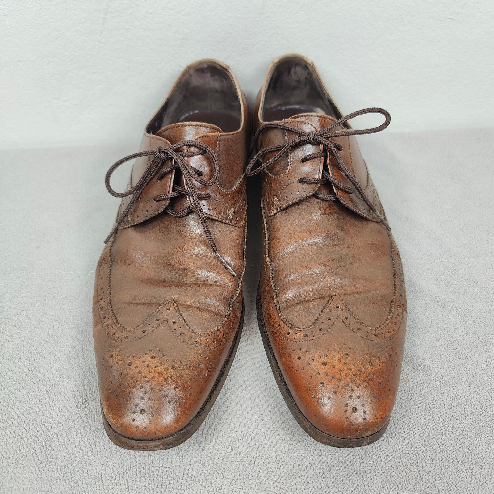 Salvatore Ferragamo Salvatore Ferragamo Oxfords Mens 11 D Brown Leather Lace Up Size US 11 / EU 44 - 3 Thumbnail