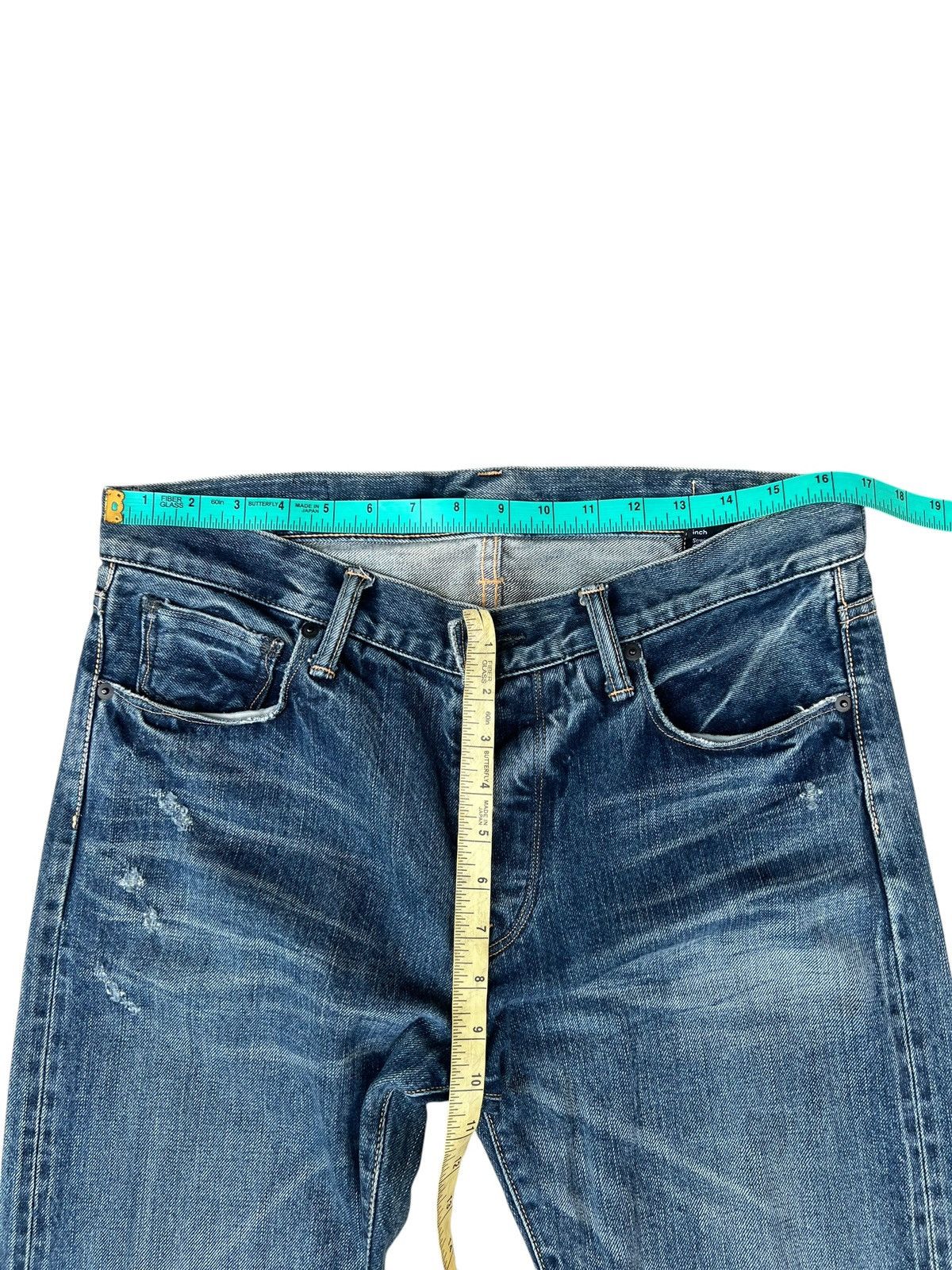 KURO KURO Japan GRAPHITE Distressed Denim Selvedge Jeans Size US 32 / EU 48 - 4 Thumbnail
