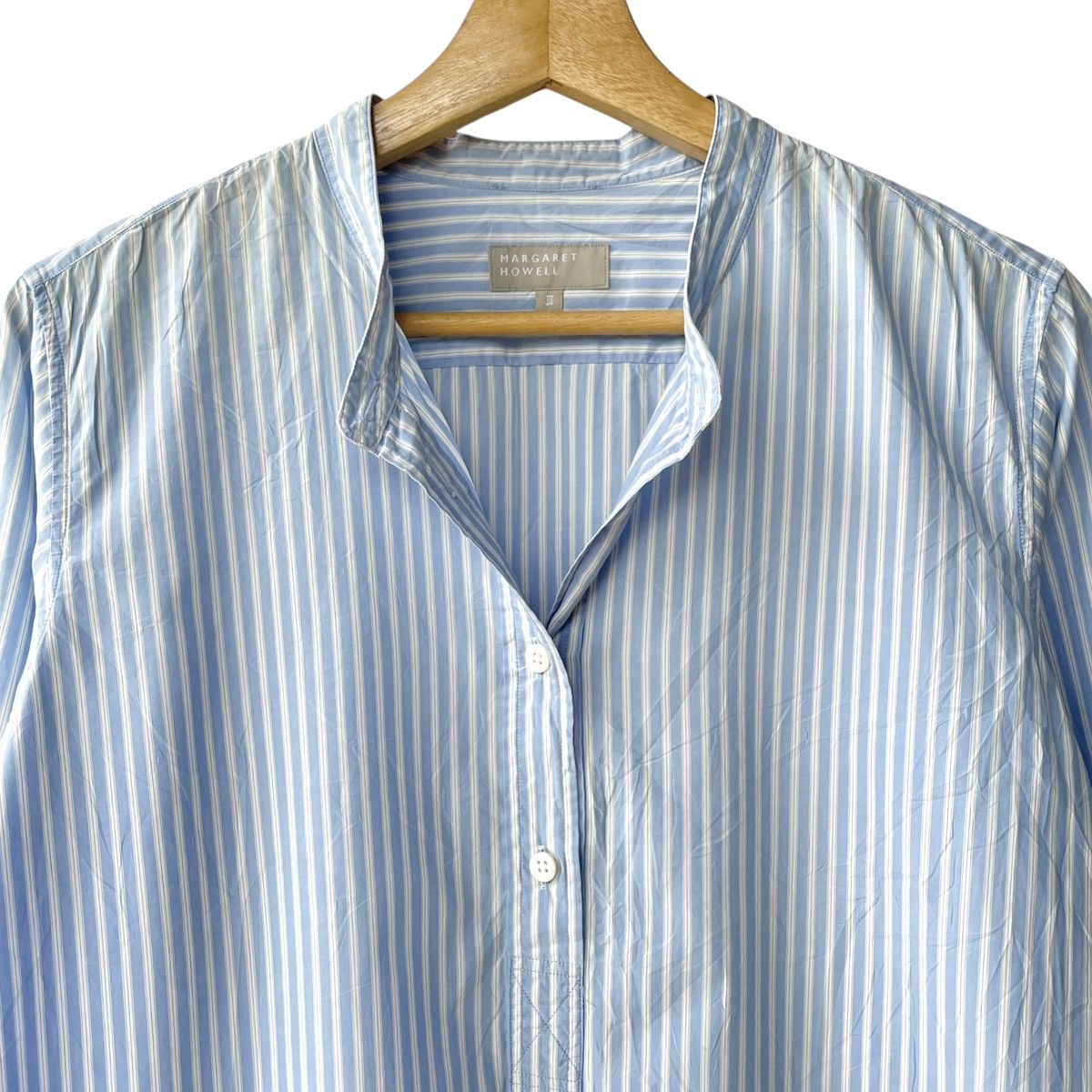 Margaret Howell Margarett Howell London MHL Stripe Pullover Shirt Size L / US 10 / IT 46 - 3 Thumbnail