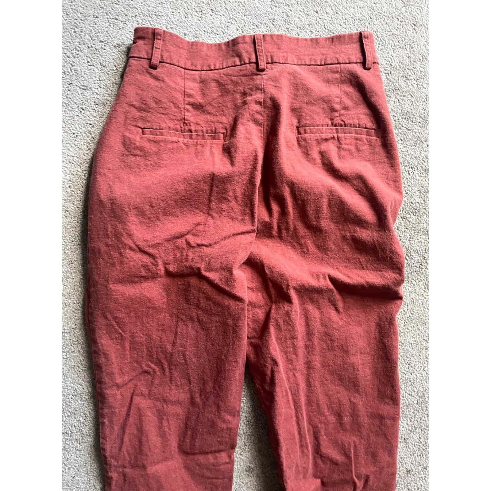 Express VINTAGE Express Women's Skinny Pants Size 2 Ankle Rust Red Casual Woven Nylon Spandex Size 26" / US 2 / IT 38 - 4 Thumbnail