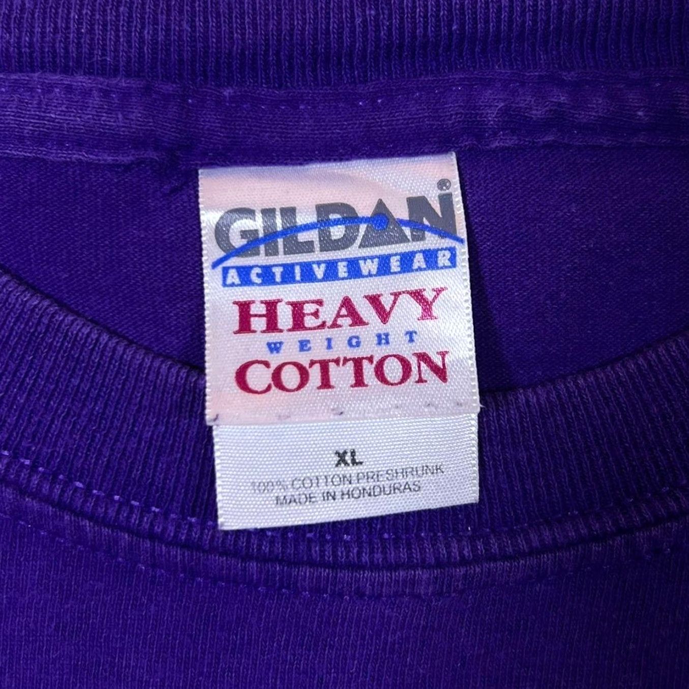 Gildan VINTAGE Washington D.C. Landmark Souvenir Spellout Graphic Purple T-Shirt XL Mens Regular Short Sleeve Cotton Gildan Size US XL / EU 56 / 4 - 3 Thumbnail