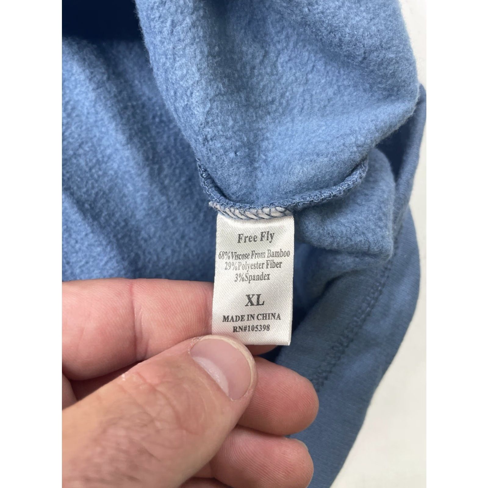 Vintage VINTAGE Free Fly Apparel Womens Sweater Collared Fleece Long Sleeve XL Blue Open Thermal Logo Pullover Classic Outdoor Designer Size XL / US 12-14 / IT 48-50 - 7 Thumbnail