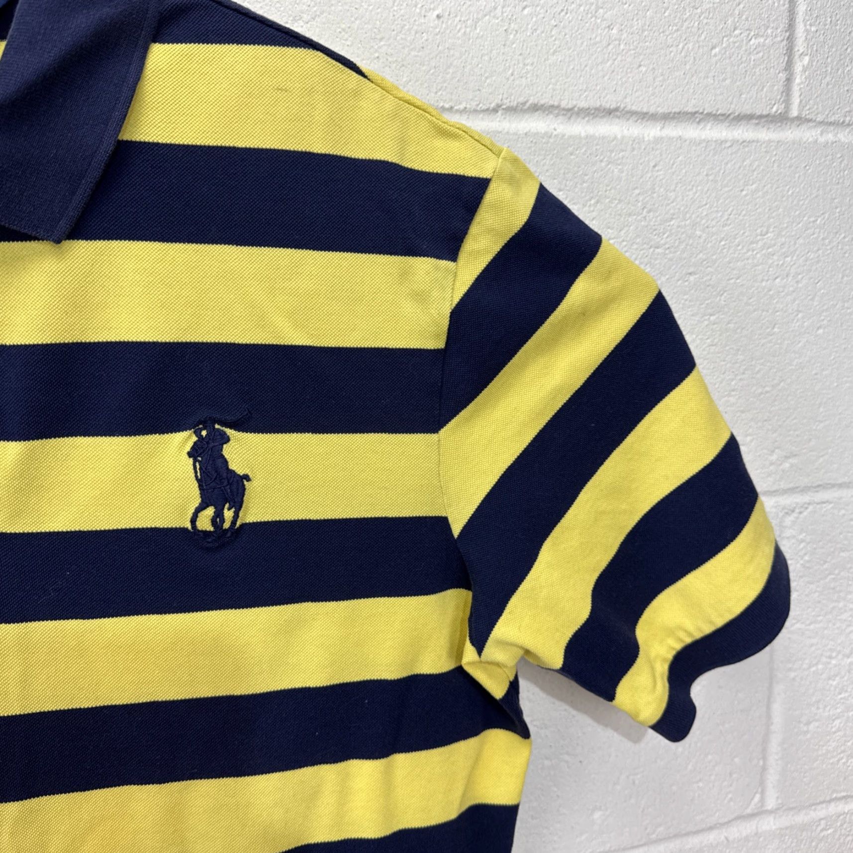 Ralph Lauren Polo Golf Ralph Lauren Polo Shirt Mens Medium Blue Yellow Stripe Big Pony Pima Size US M / EU 48-50 / 2 - 5 Thumbnail