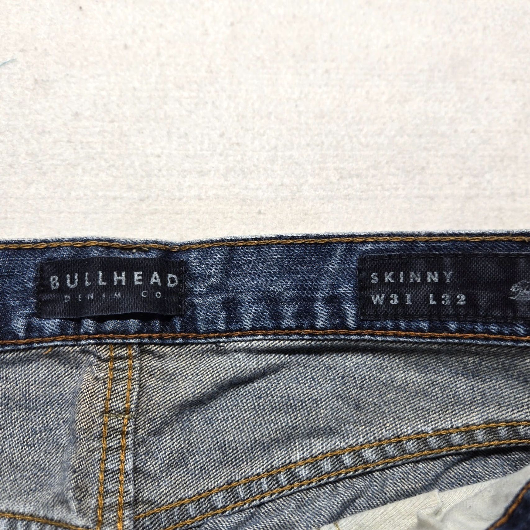 Denime Bullhead Jeans Dillon Skinny Blue 5-pocket Zip Front 31 x 32 Men's Denim Cotton Authentic PANTS Mens Size US 31 - 5 Thumbnail