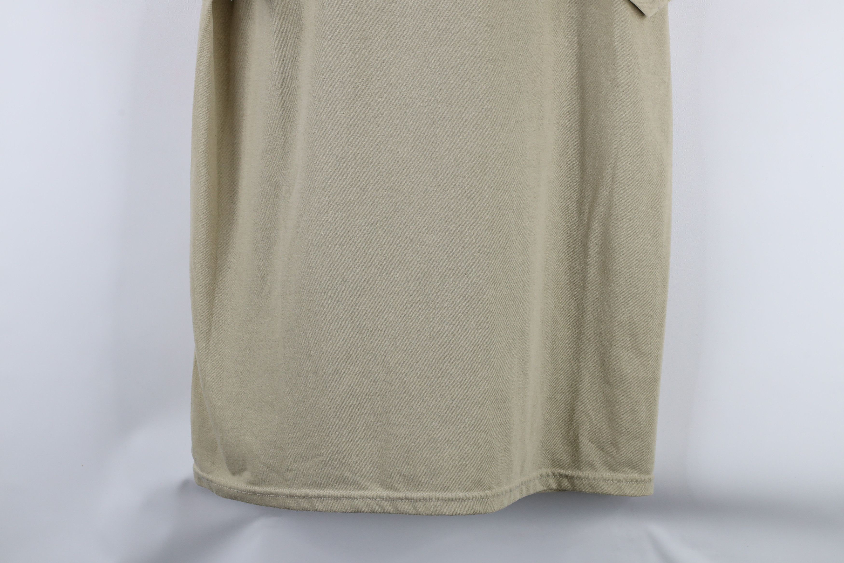 Vintage Vintage 90s Streetwear Blank Short Sleeve T-Shirt Beige USA Size US L / EU 52-54 / 3 - 3 Thumbnail
