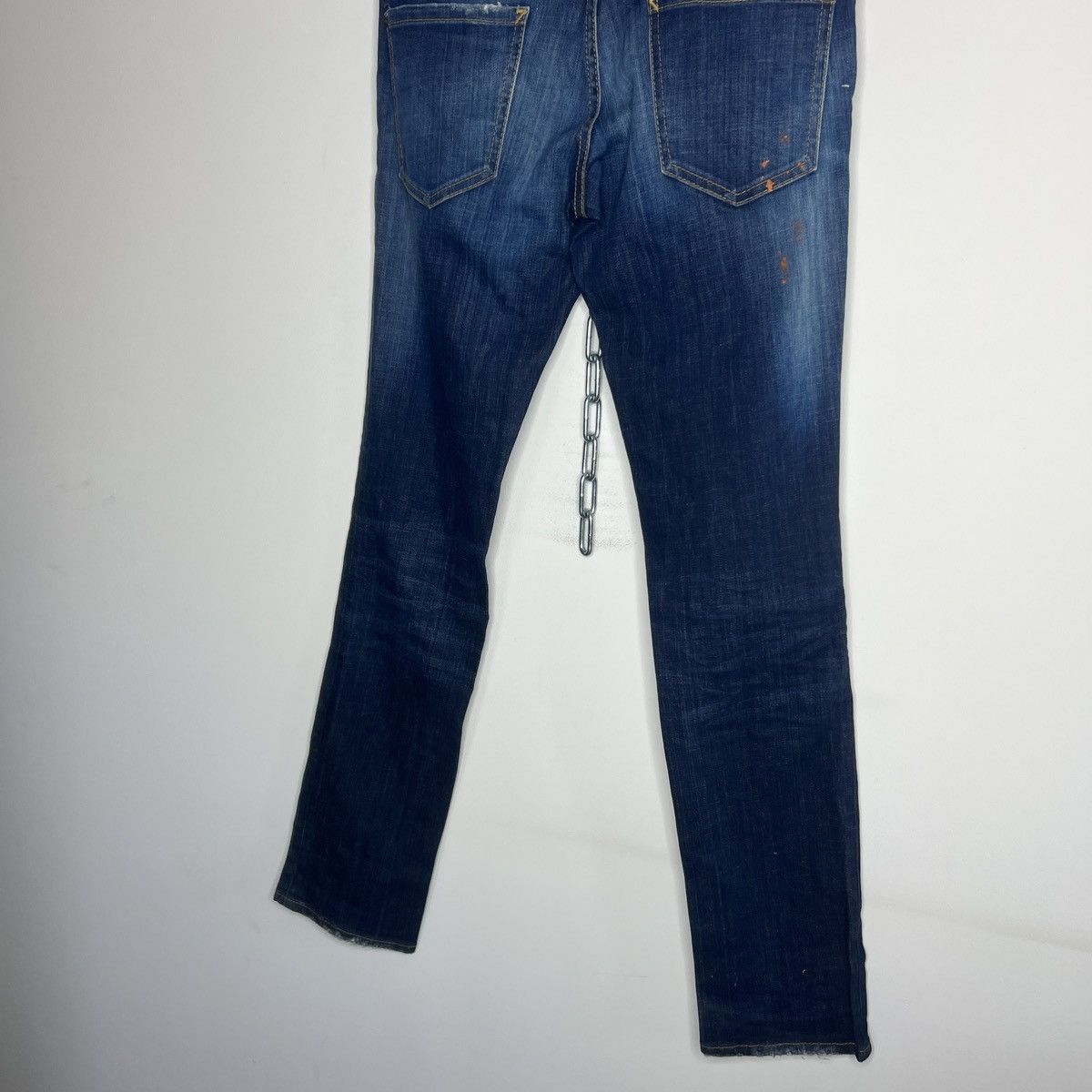 Dsquared2 × Japanese Brand × Vintage Dsquared2 Slim Jean Jeans - Dark Blue Washed Distressed Size US 30 / EU 46 - 7 Thumbnail