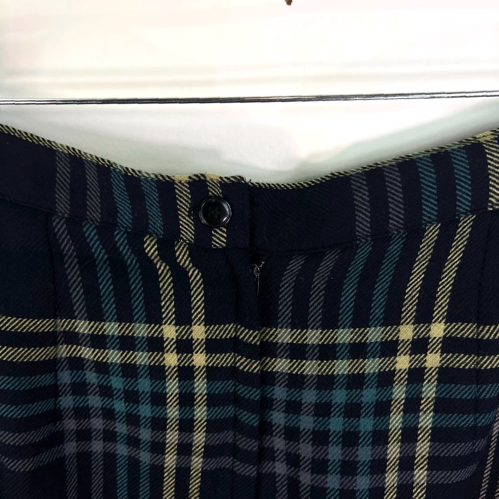 Vintage VINTAGE Jonathan Logan Plaid Skirt Women Size 12 Blue Lined Zip Knee Length 80s 90s Womens Size 34" / US 12 / IT 48 - 4 Thumbnail