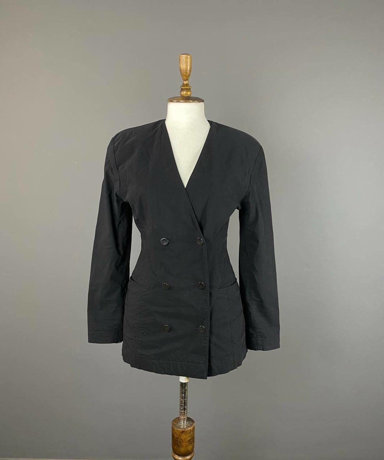 Designer Marc Cain Black Slim Fit Double Smart Blazer Jacket Size 3 Size M / US 6-8 / IT 42-44 - 1 Thumbnail